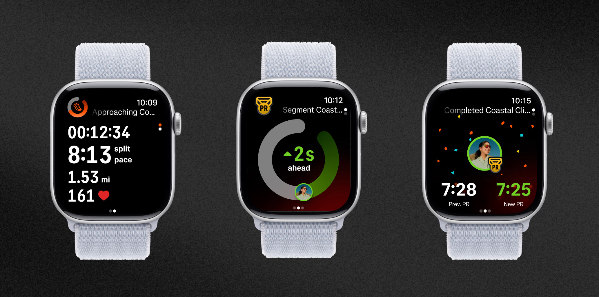 strava apple watch app screenshots.