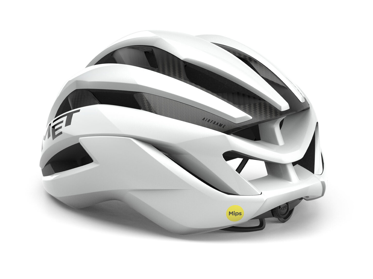 2025 MET Trenta 3K Carbon MIPS vented road helmet, angled rear