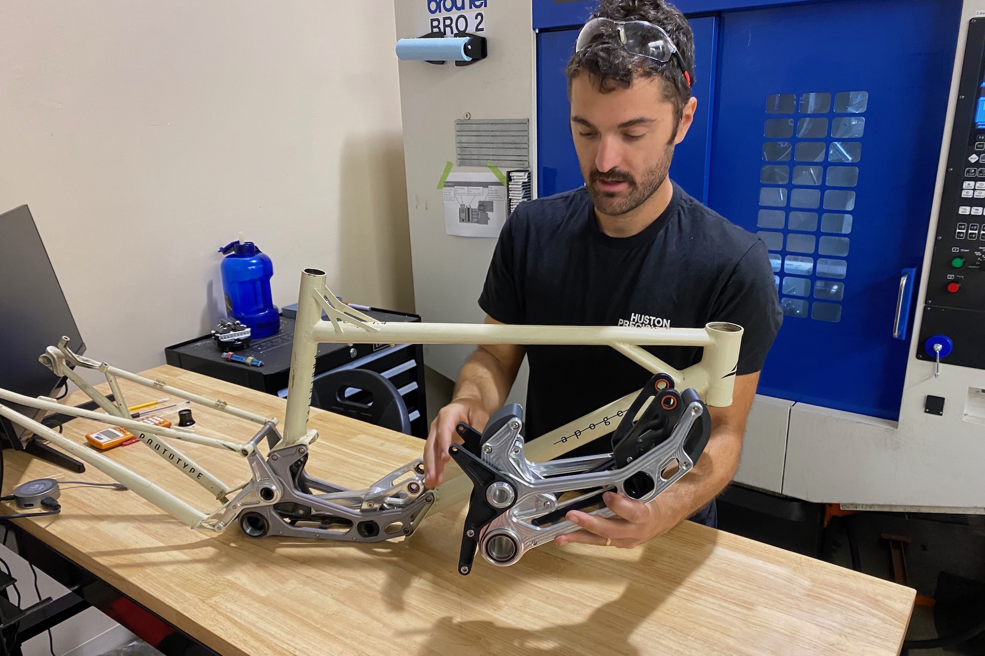 Collin Huston talks me through some of the refinements made to the Apogee bike during the prototyping stages.