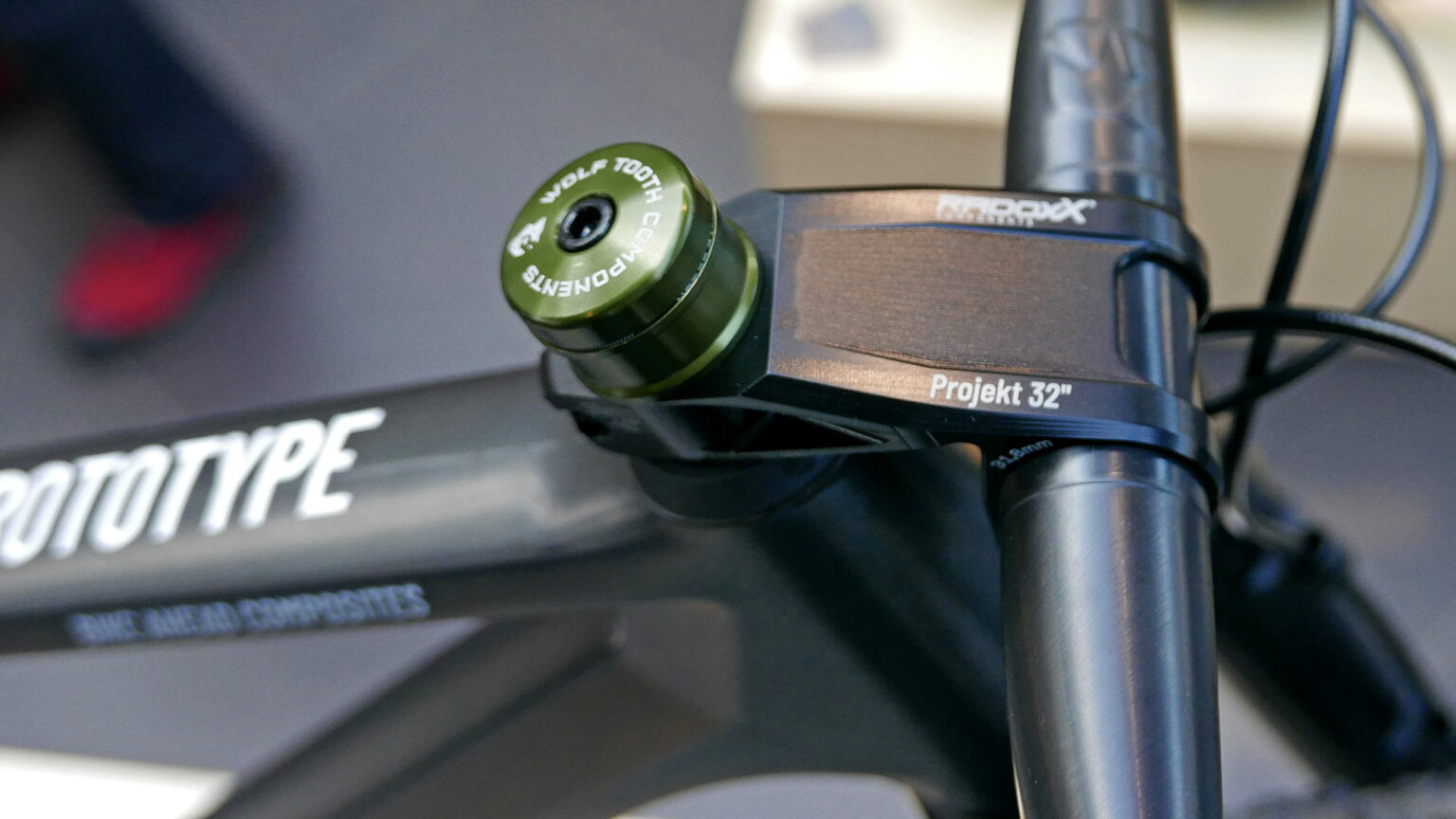 Bike Ahead The Frame Projekt 32" prototype XC bike, custom 32-specific stem