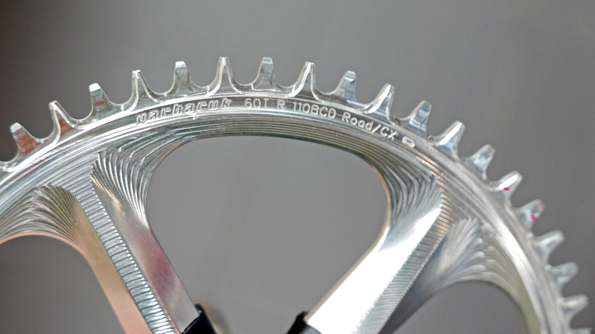 Garbaruk lightweight CNC-machined 1x chainrings made in Poland, narrow-wide teeth u pclose