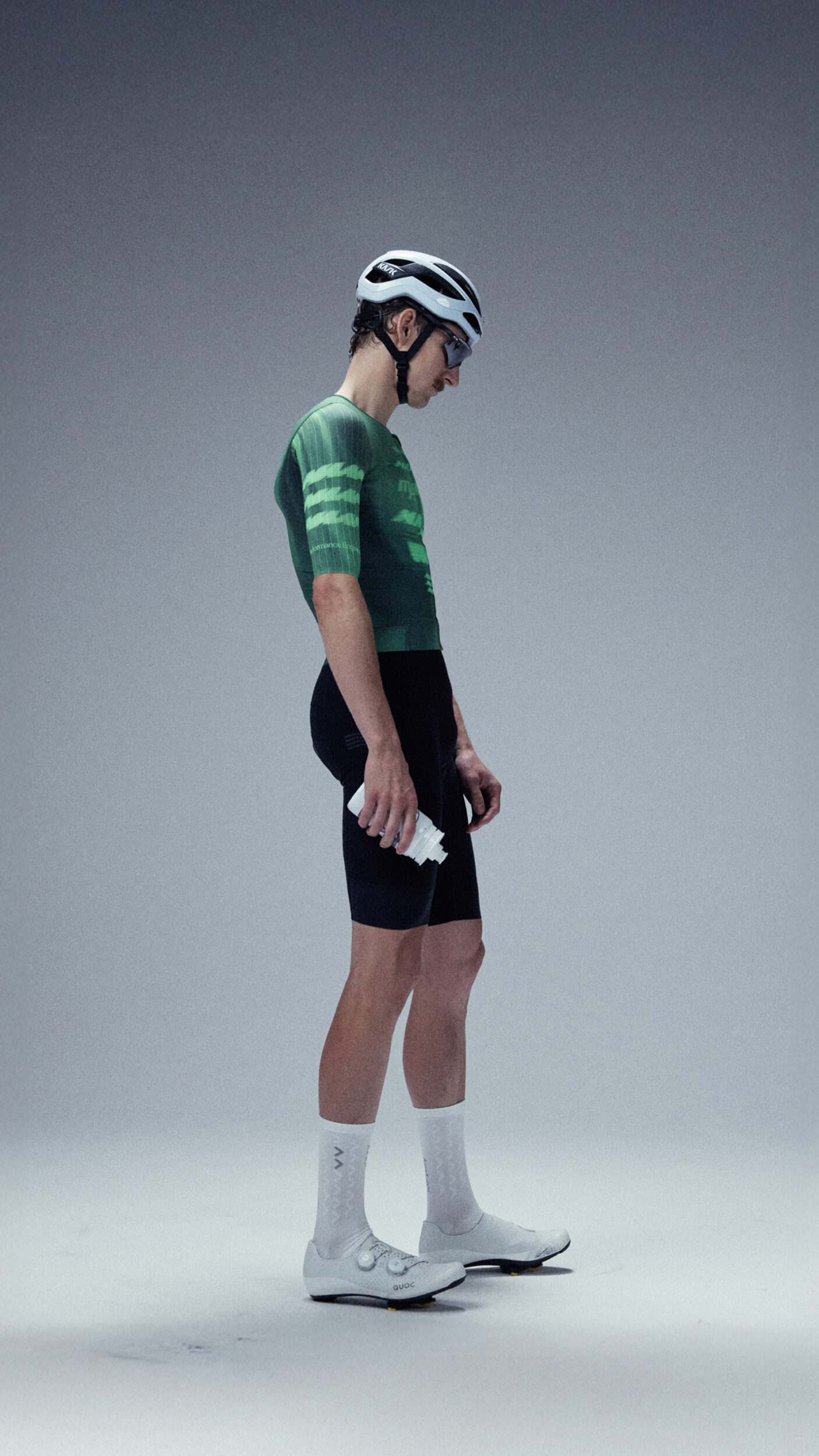 side profile of a rider wearing the MAAP PRO Aero Jersey