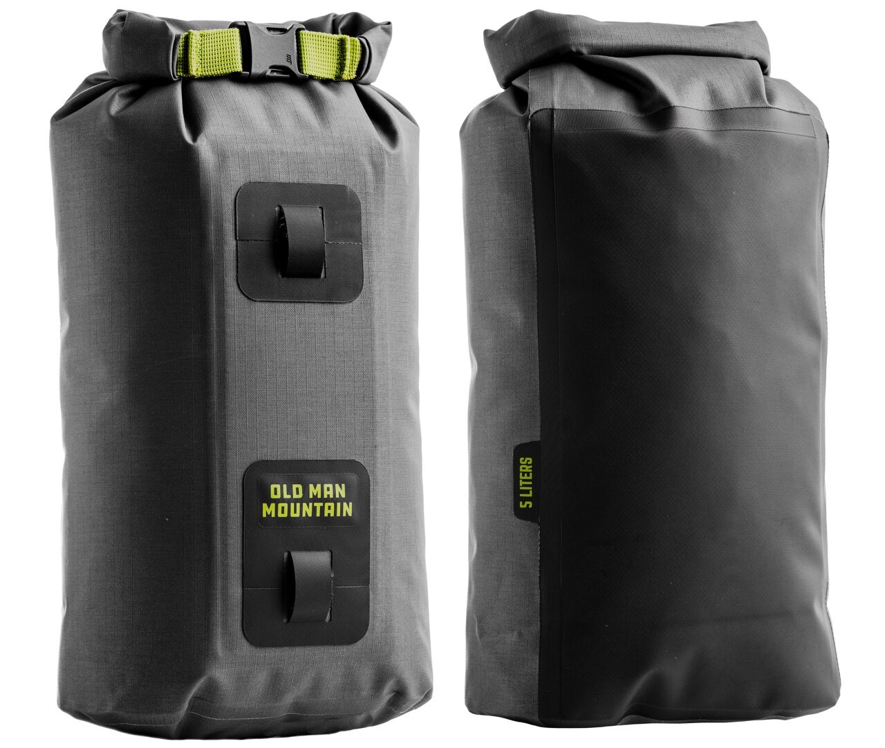 Old Man Mountain 5L Hemlock Bags dry bag front and back
