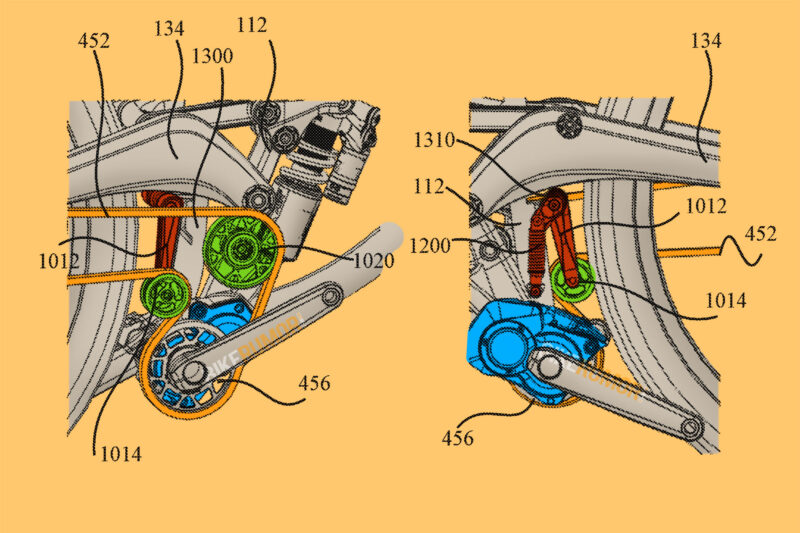 Patent Patrol: Priority’s 1st Serious MTB is High Pivot, Belt Drive, Gearbox Vanth Enduro Bike