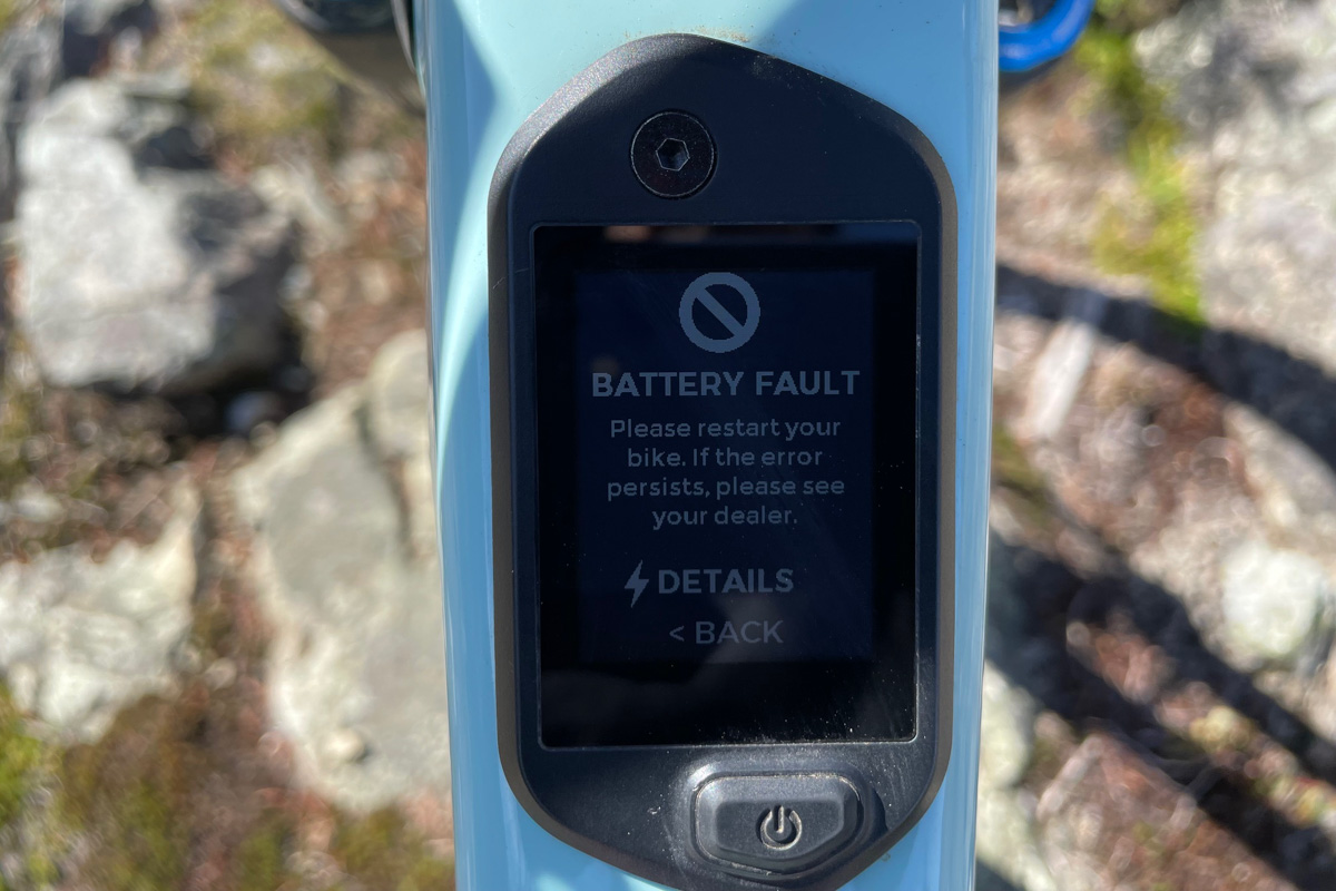 RMB Instinct Powerplay SL, battery fault