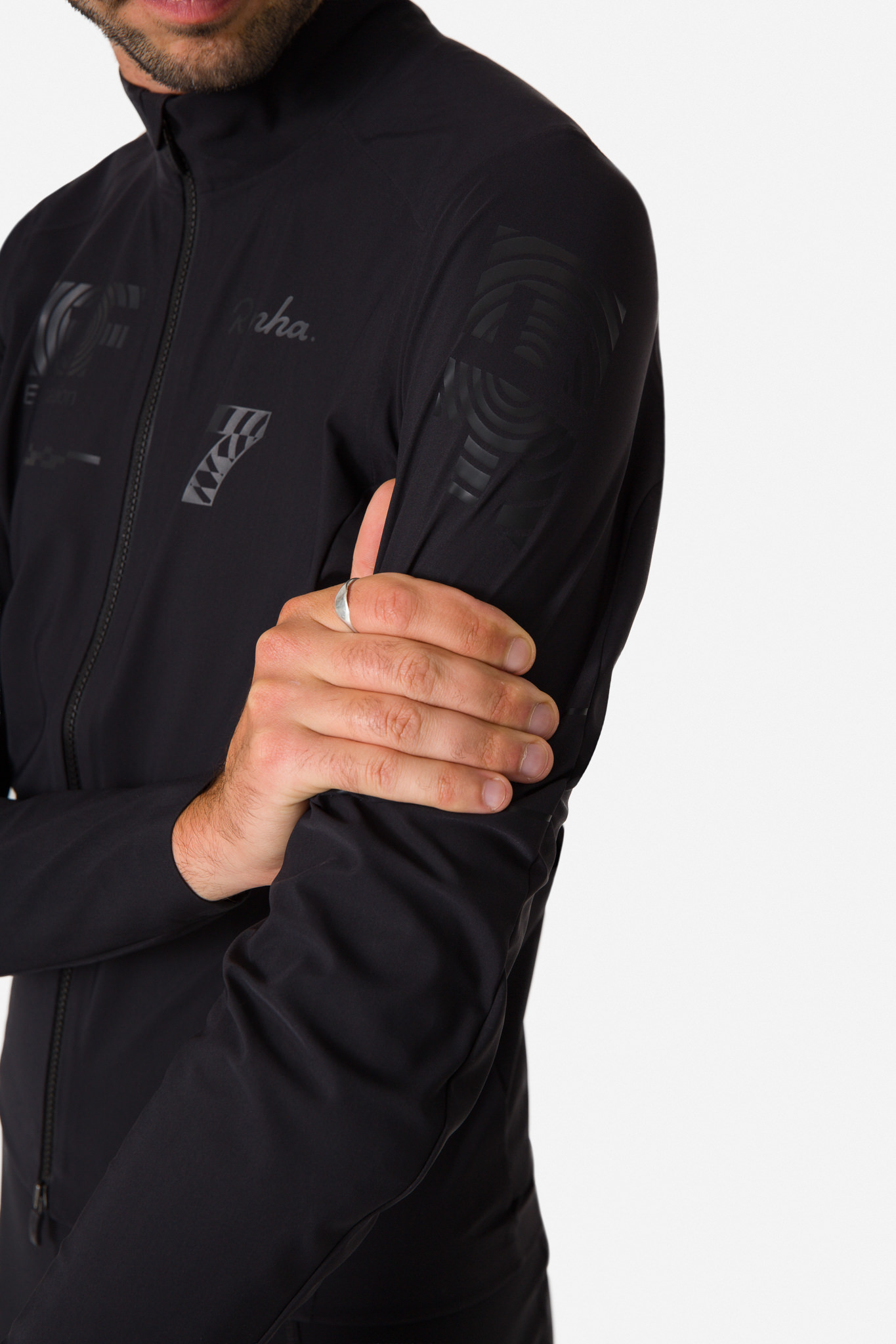 Rapha Mens-EF-Pro-Team-Shadow-Long-Sleeve-Jersey-Blackout