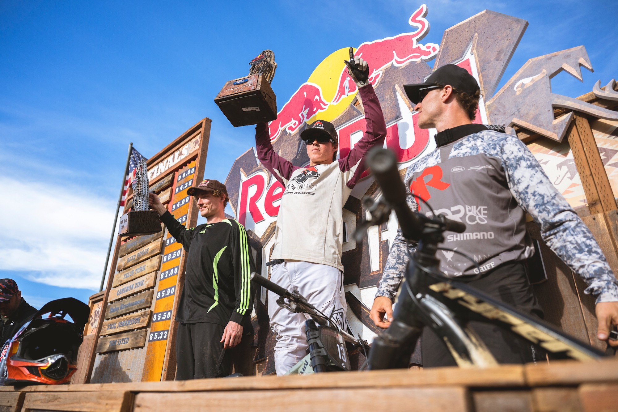 stock image of the men's red bull rampage podium for 2025.
