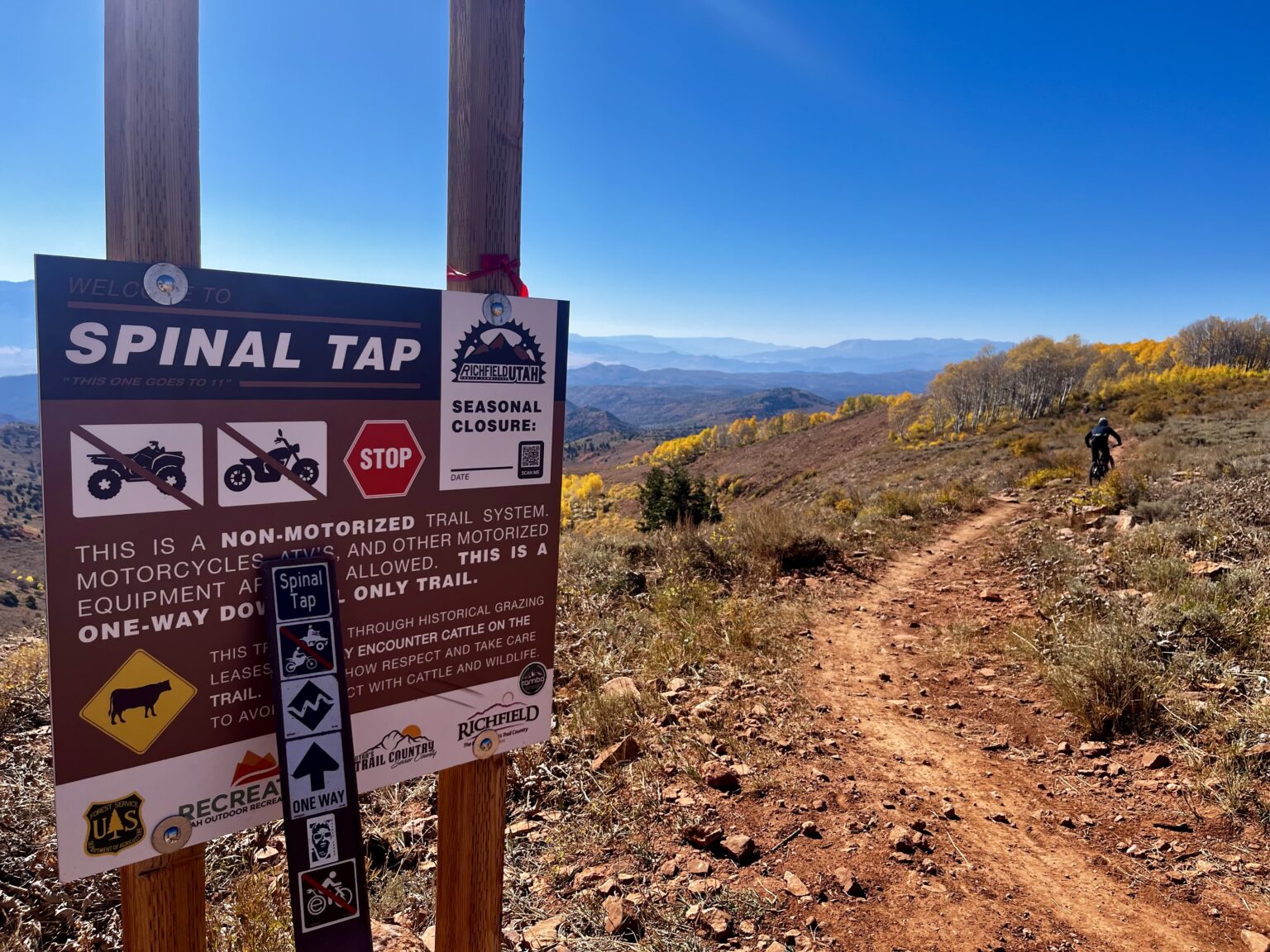 At the top of Spinal Tap outside of Richfield, UT