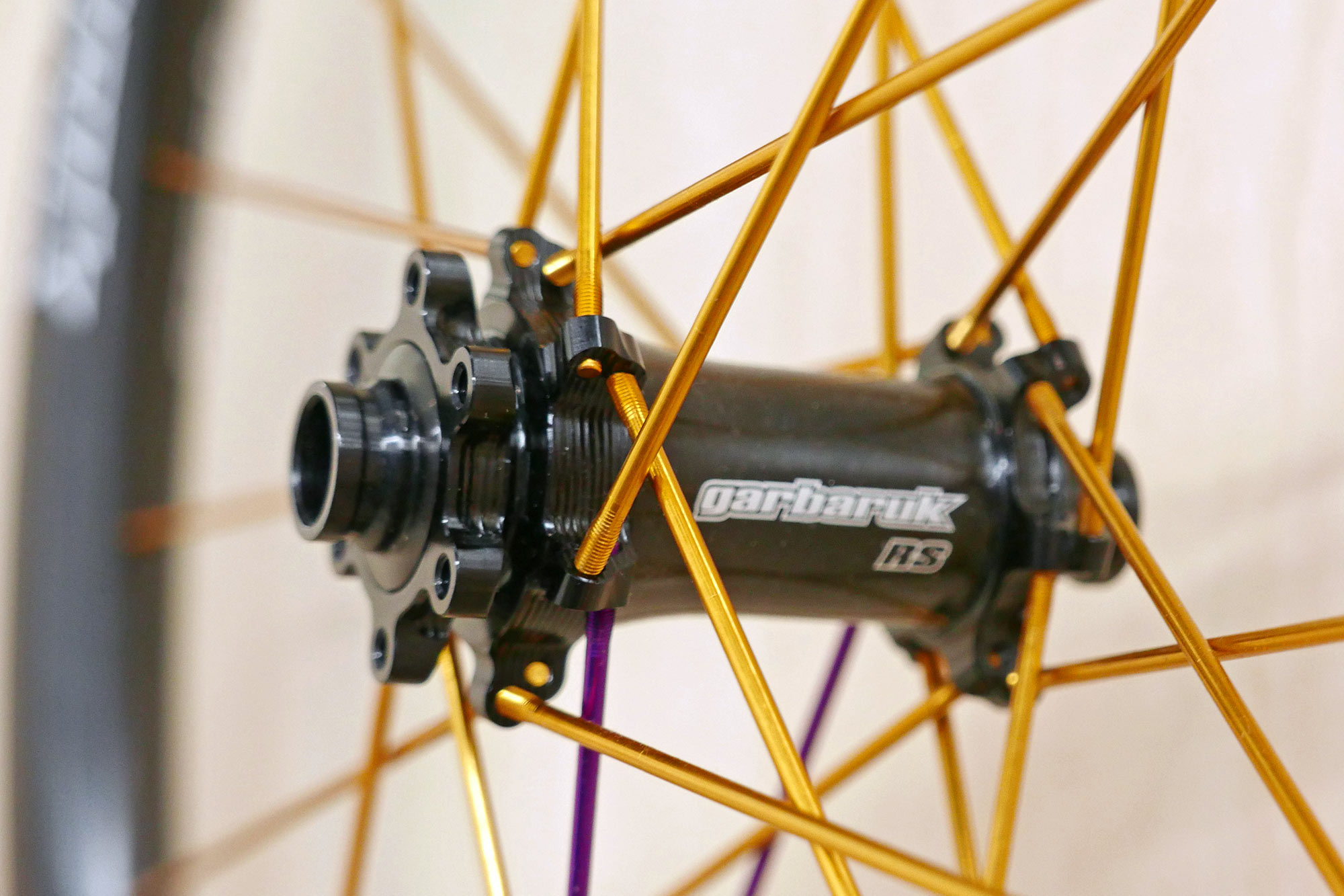 Ultralight carbon wheels built with aluminum Garbaruk RS spokes & special hubs