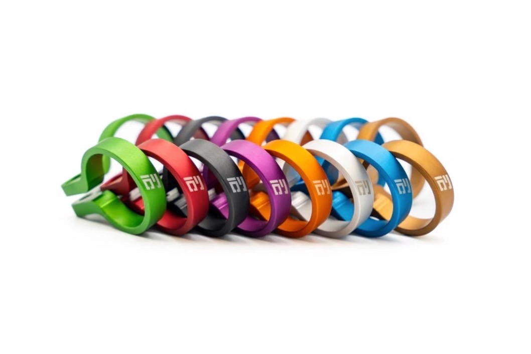 studio image of the freedom coast pod clamps in eight different tolors