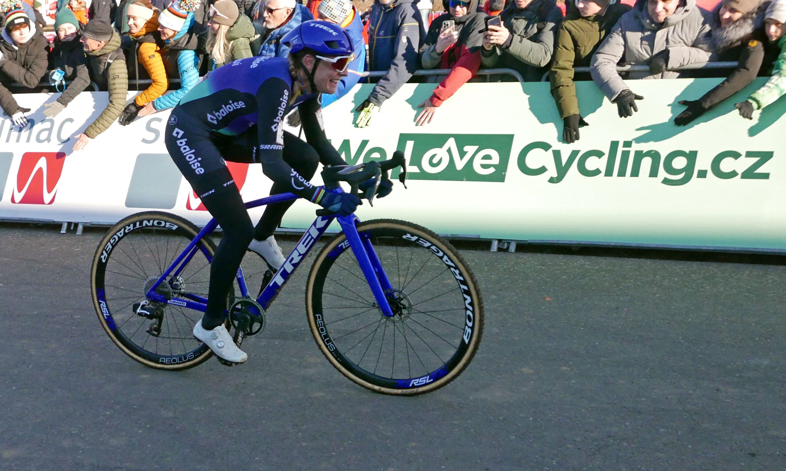 World Cup winning Trek Boone RSL cyclocross bike, Lucinda Brand Pro Bike Check, solo finish