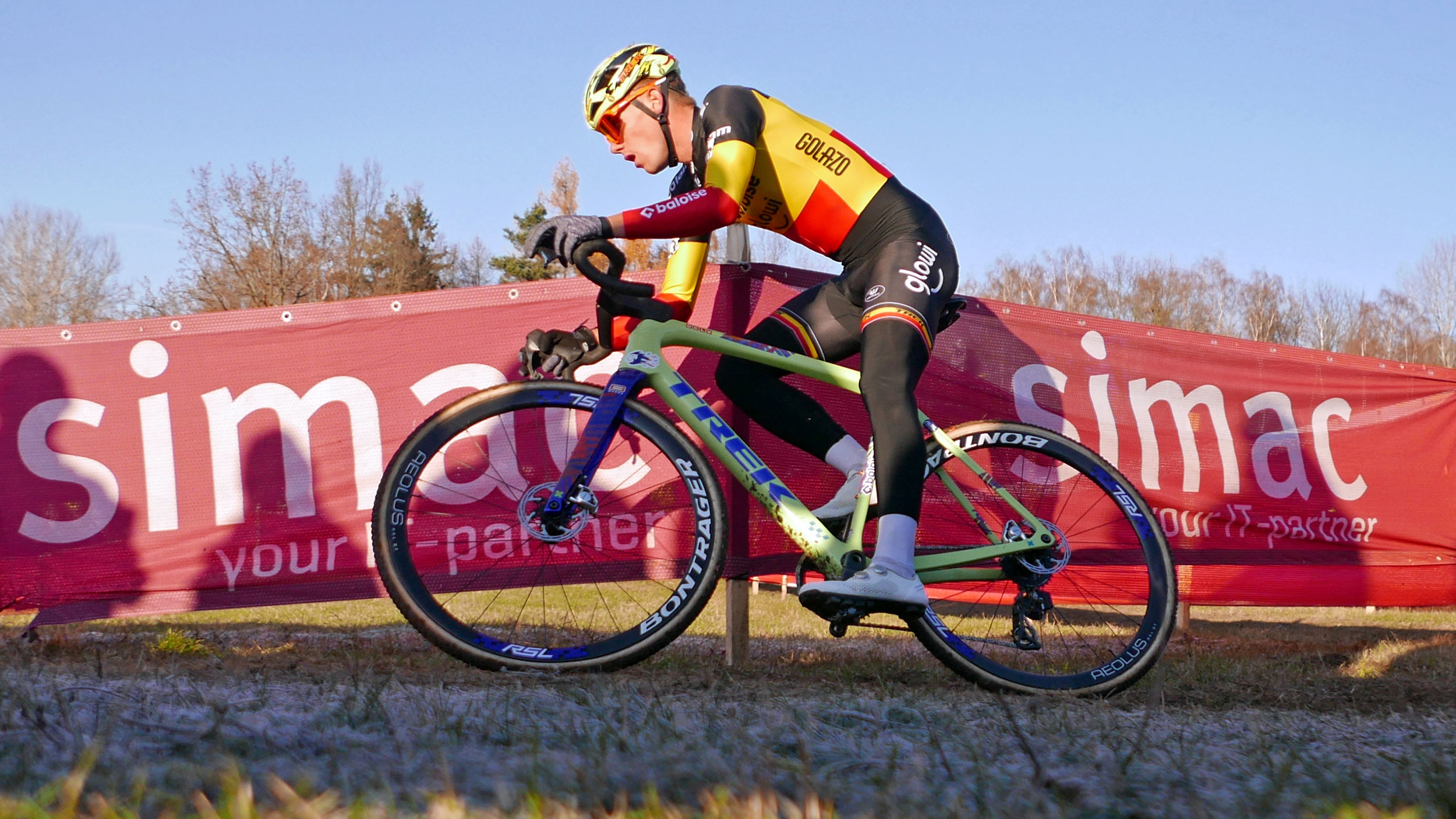 World Cup winning Trek Boone RSL cyclocross bike, Thibau Nys Pro Bike Check, frosty