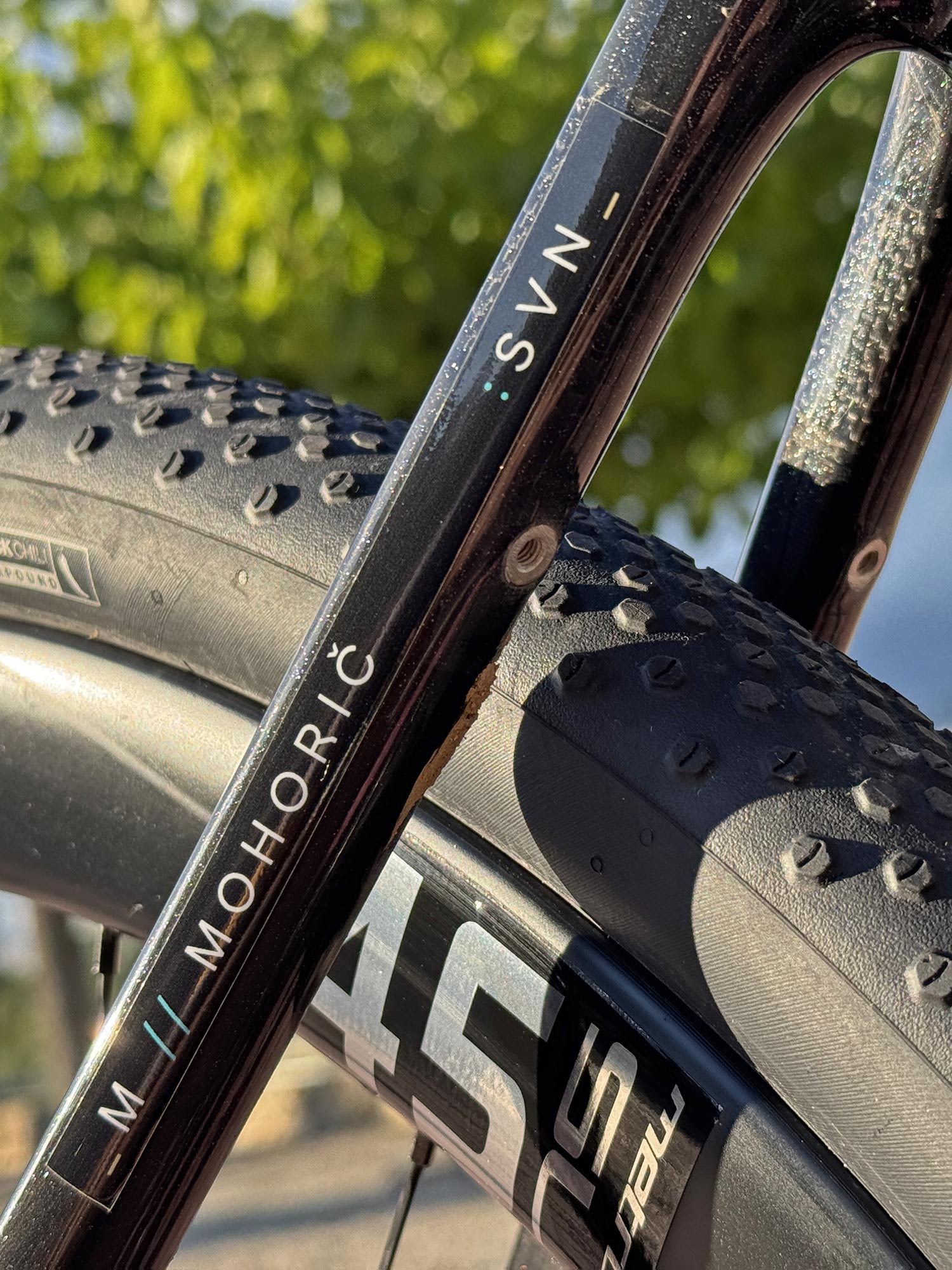 2026 Merida Mission aero carbon gravel race bike, Matej Mohorič on Conti tires & Vision wheels