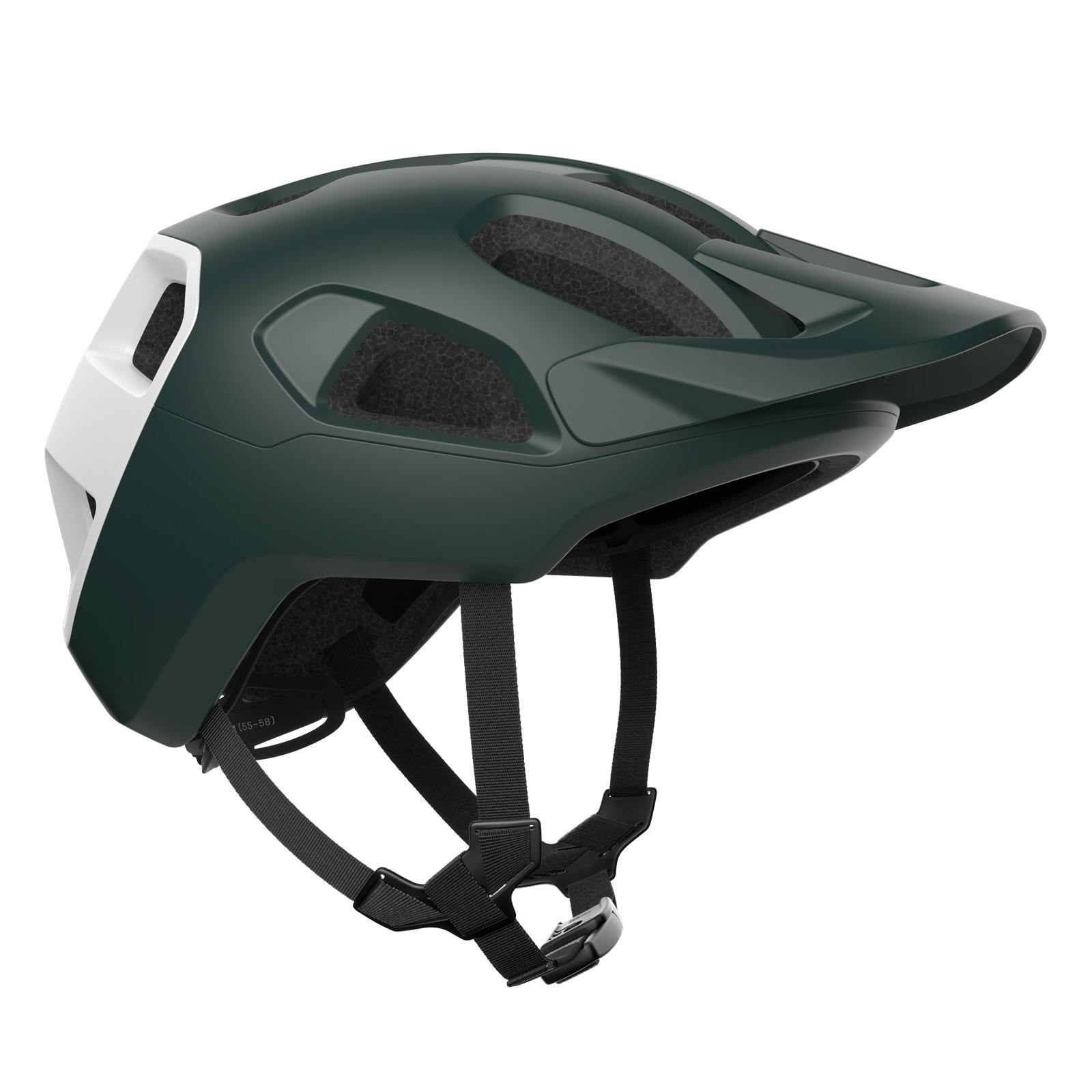studio image of the POC Cularis mountain bike helmet in greeen