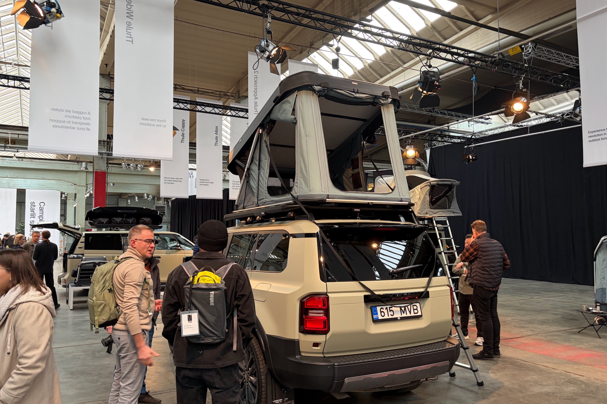 the Thule Widesky rooftop tent in the open position.