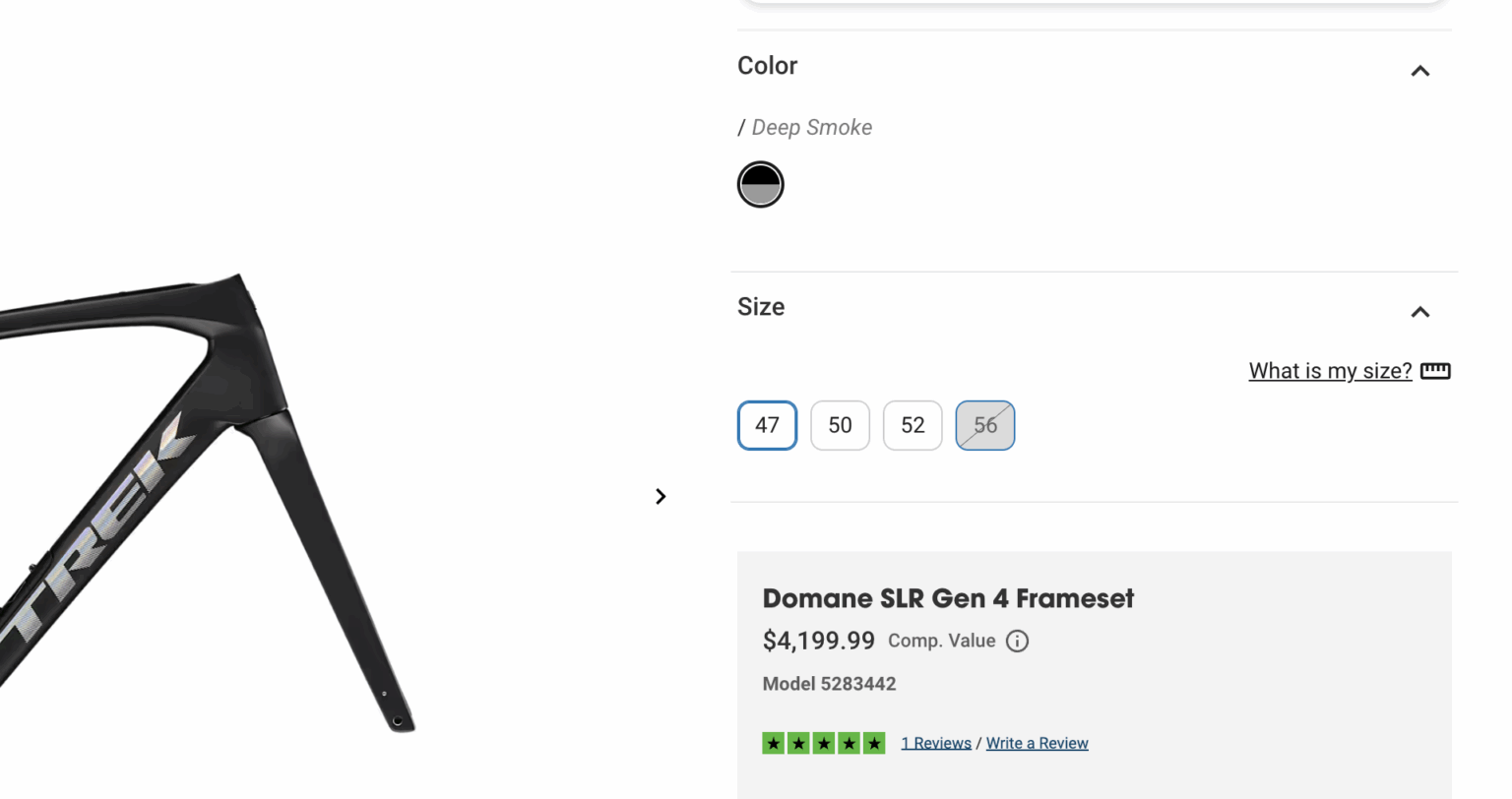 No customize option if frameset is selected