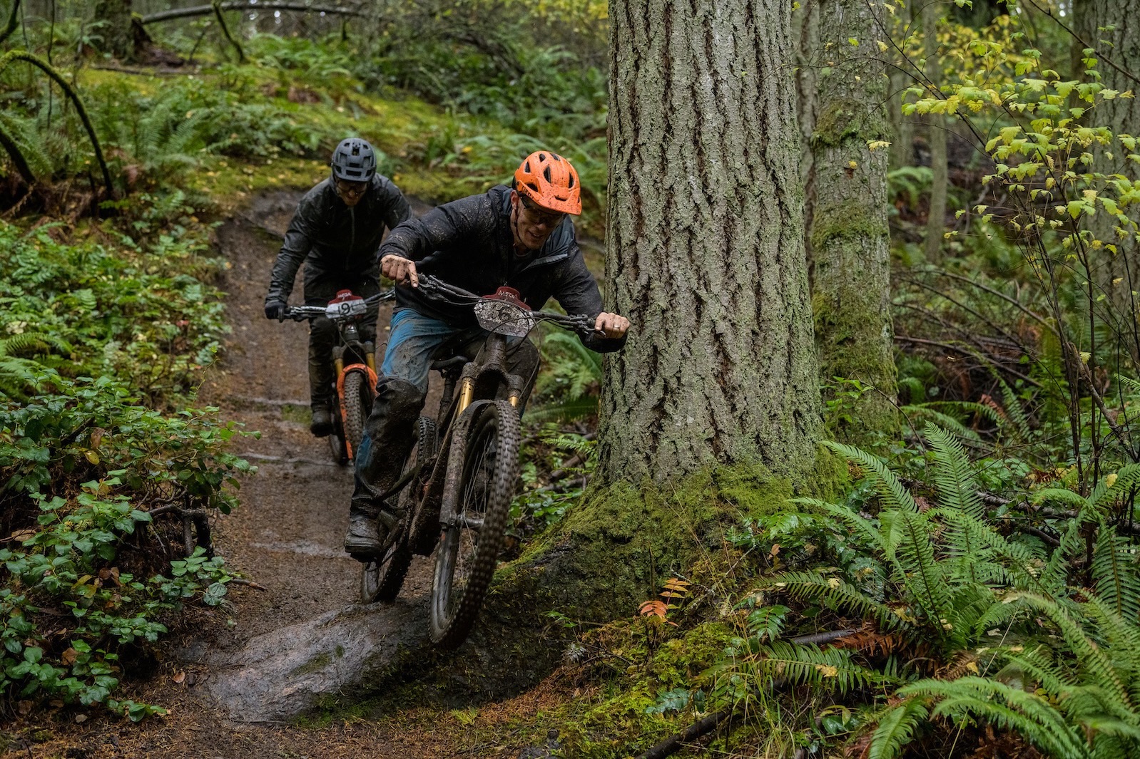two riders riding down a trail during one of the previous MegaVolt events