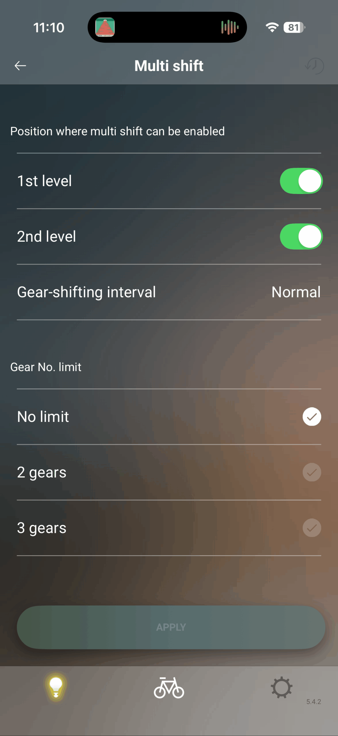 Shimano e-tube app for di2 shifters