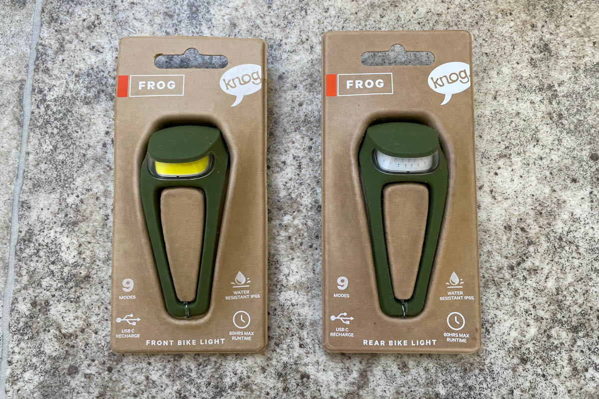 Knog Frog lights, in packages