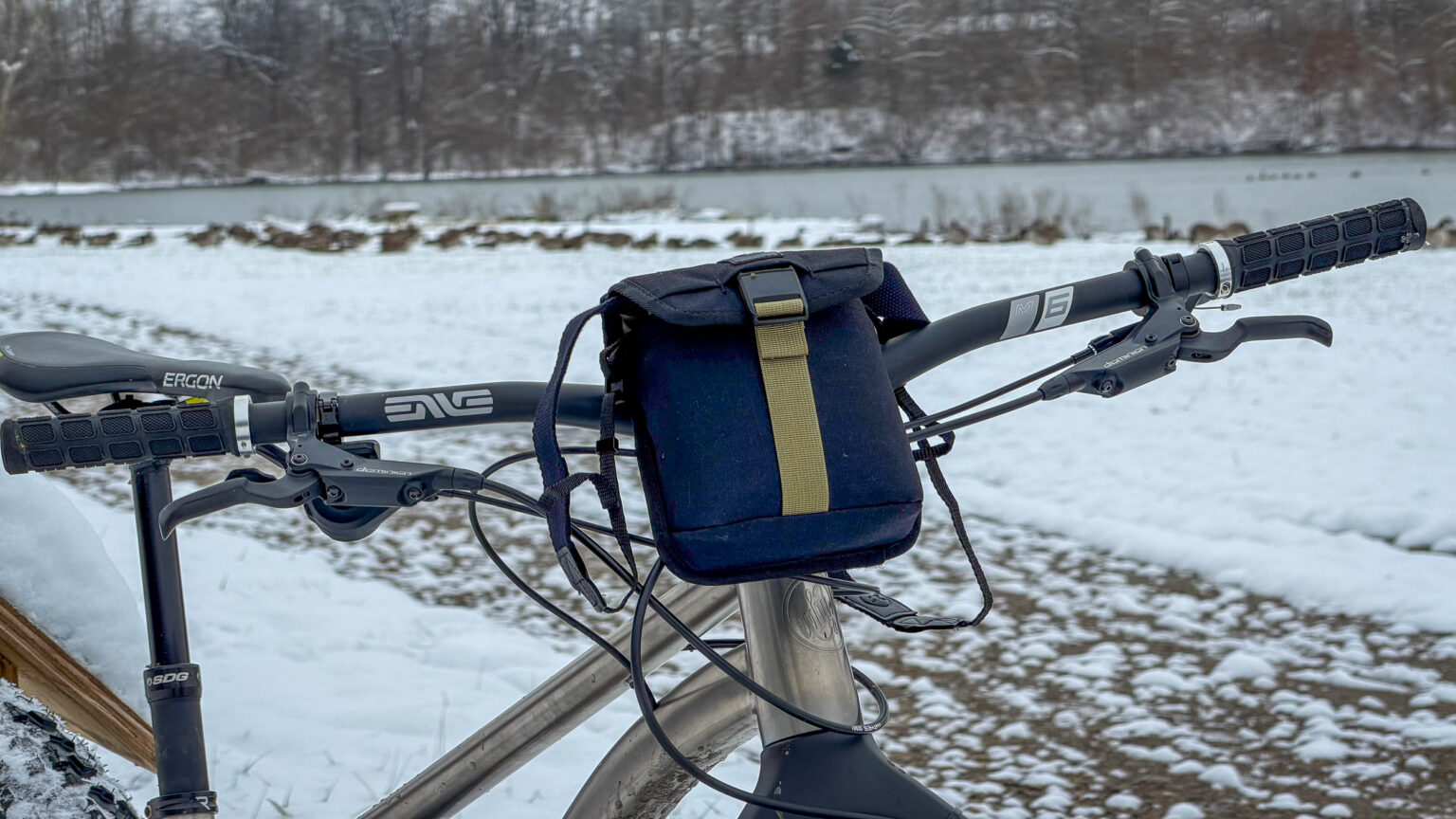 Nocs pouch on bike