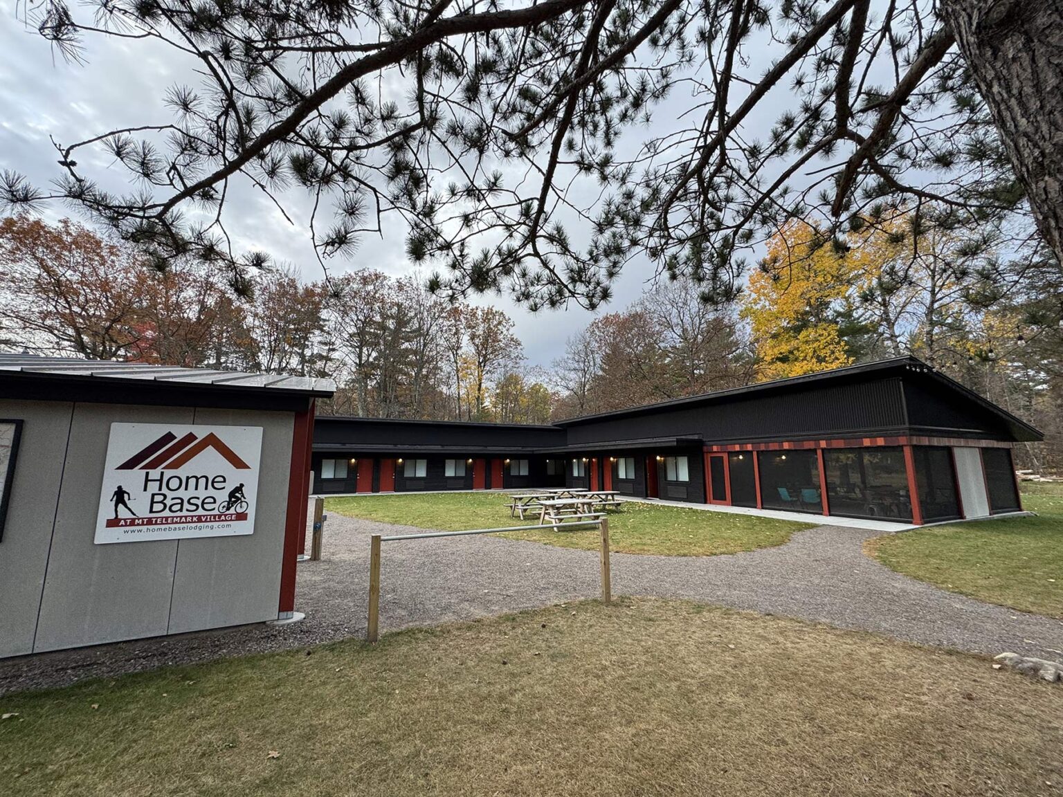 home base cabins at mt telemark village in cable wisconsin.