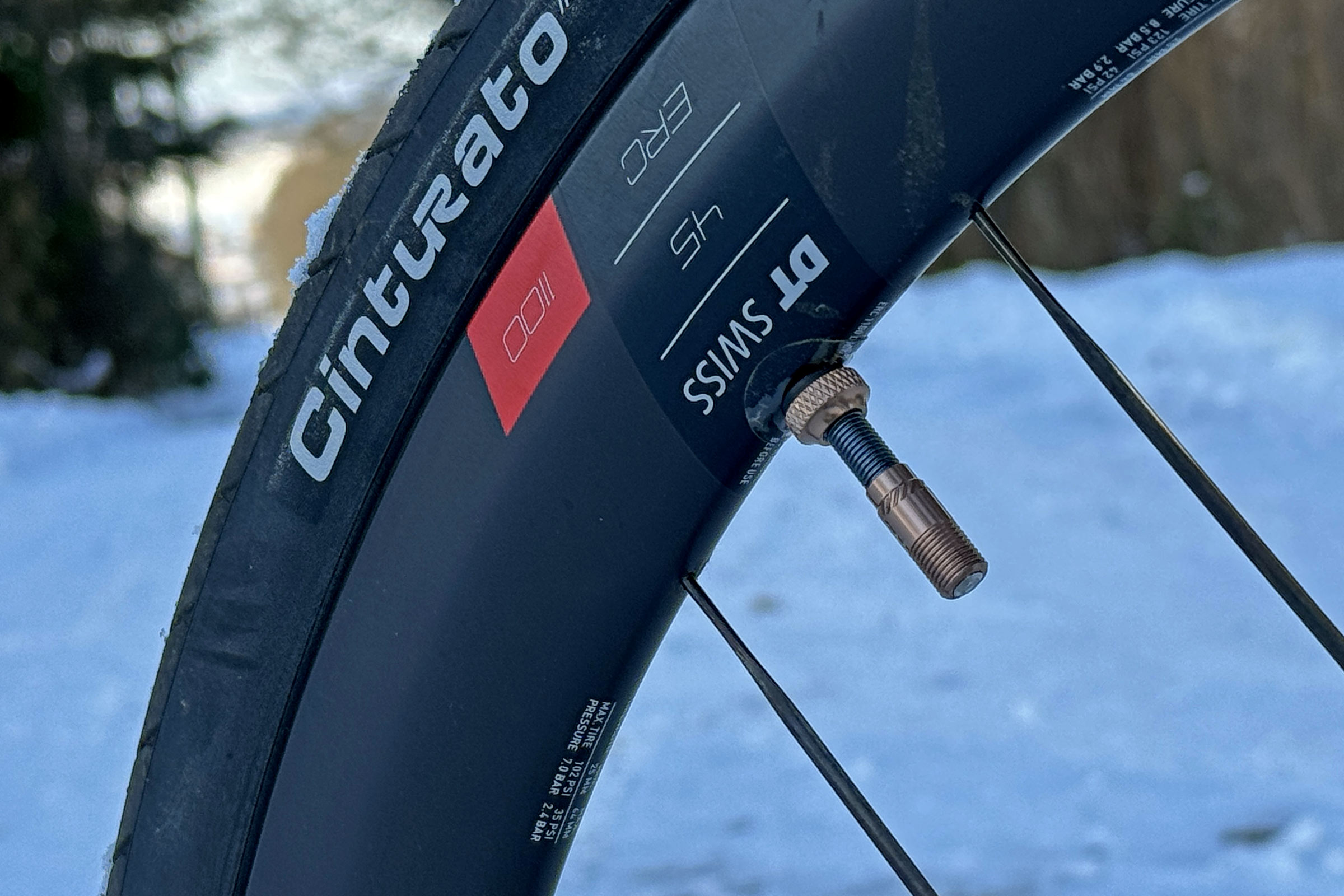 BBB CoreCap all-new bicycle tire valve, capless Schrader on Presta stem, installed on DT Swiss ERC wheels