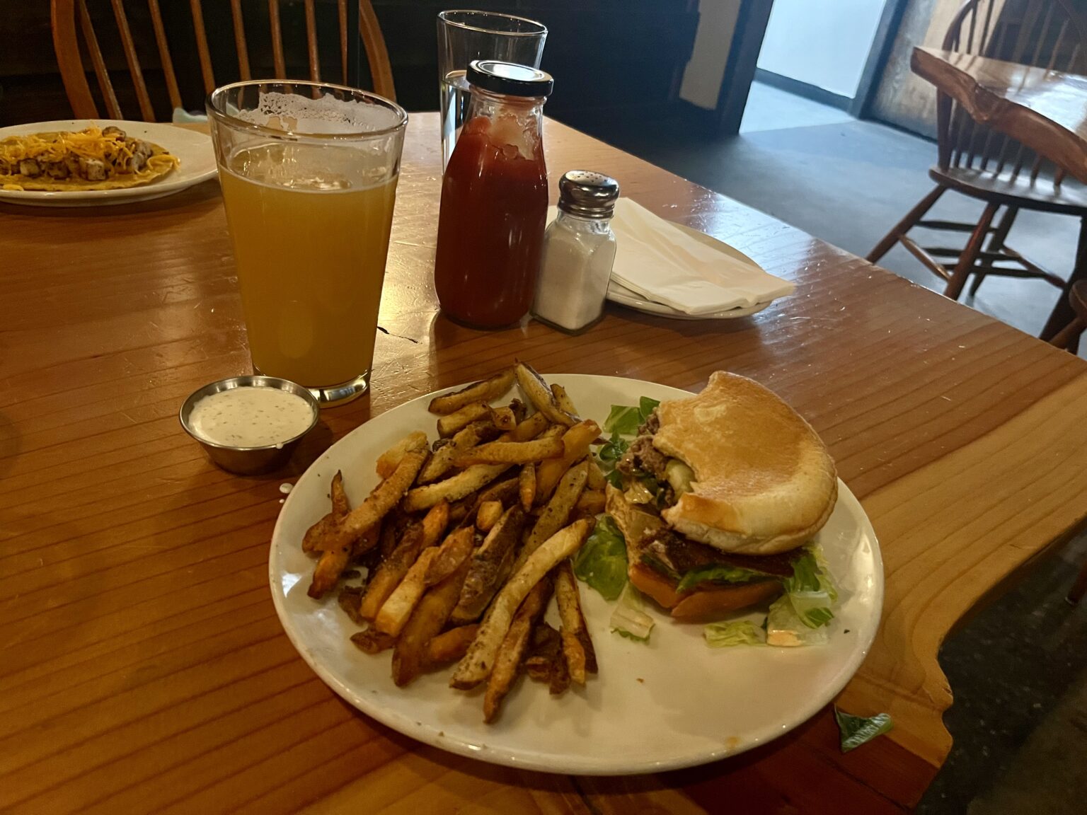 Awesome burger at the Hual