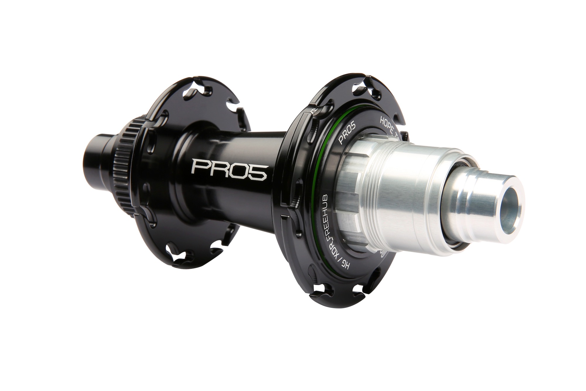studio image of the rear Hope Pro 5 Hook Flange hub
