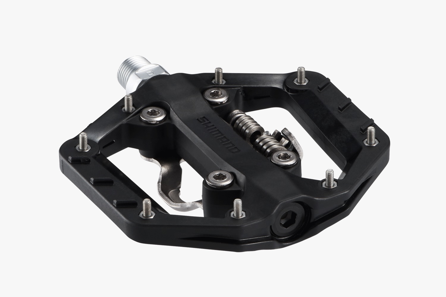 studio image showing the flat pedal side of the Shimano PD-EH510 pedal