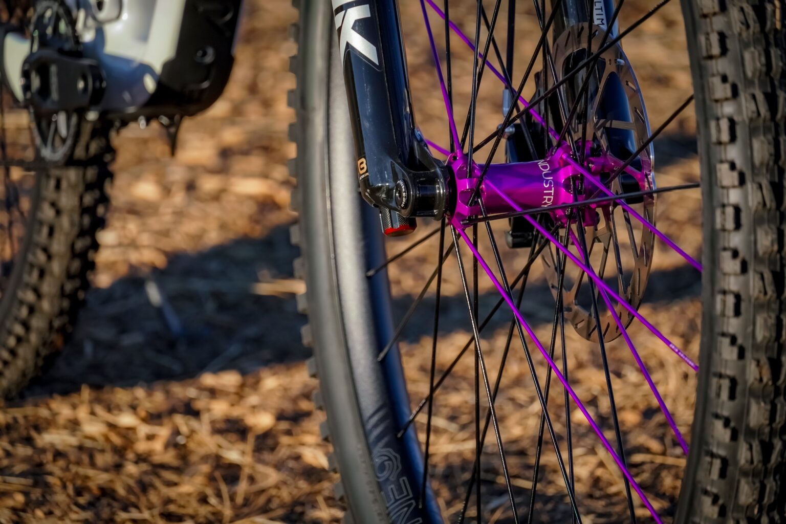 the matching Industry nine hubs and spokes on the wheels