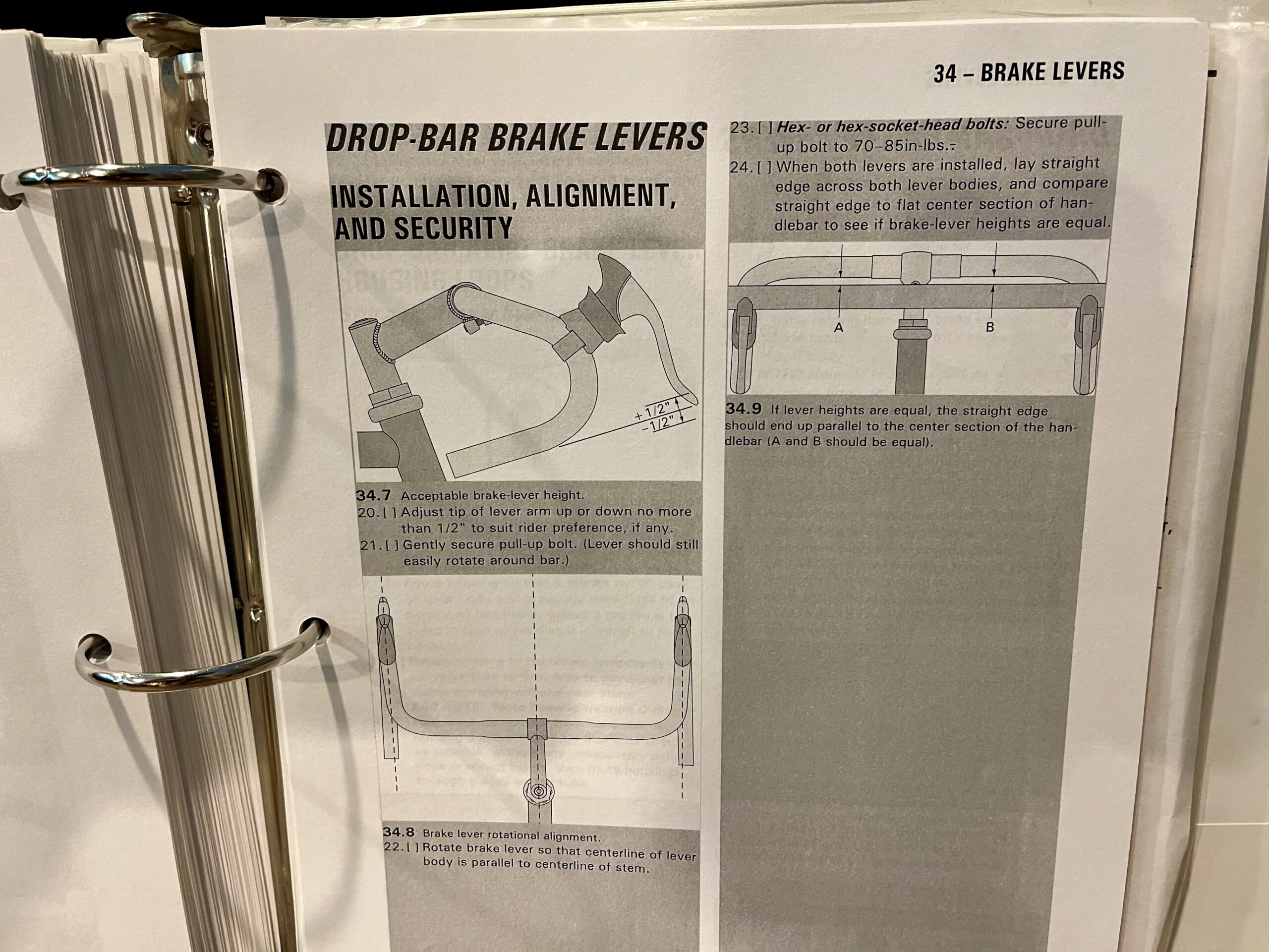remembering John Barnett BBI instruction for bar setup