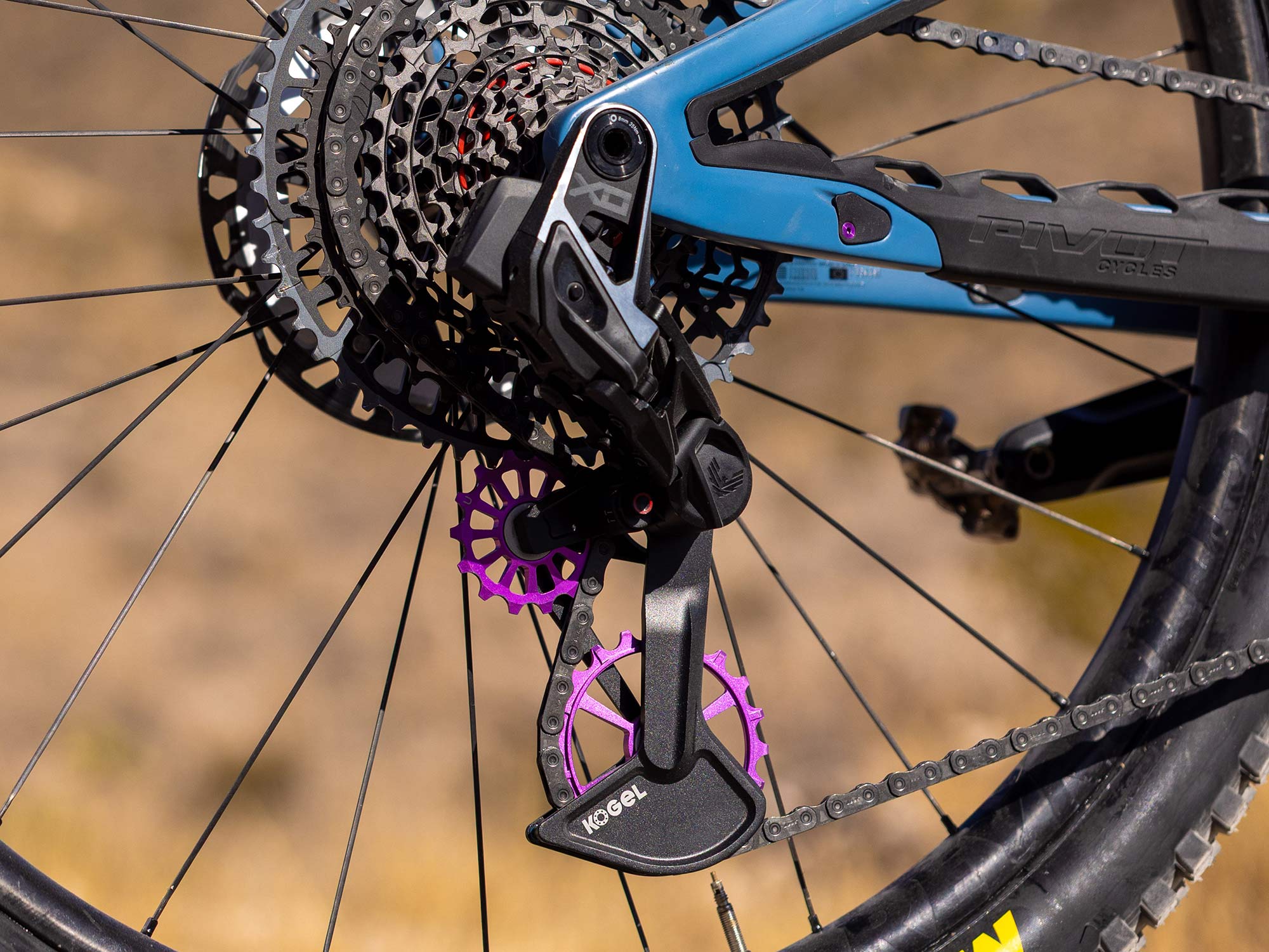 kogel kolossos speed oversized derailleur pulley cage for new sram transmission t-type derailleurs.