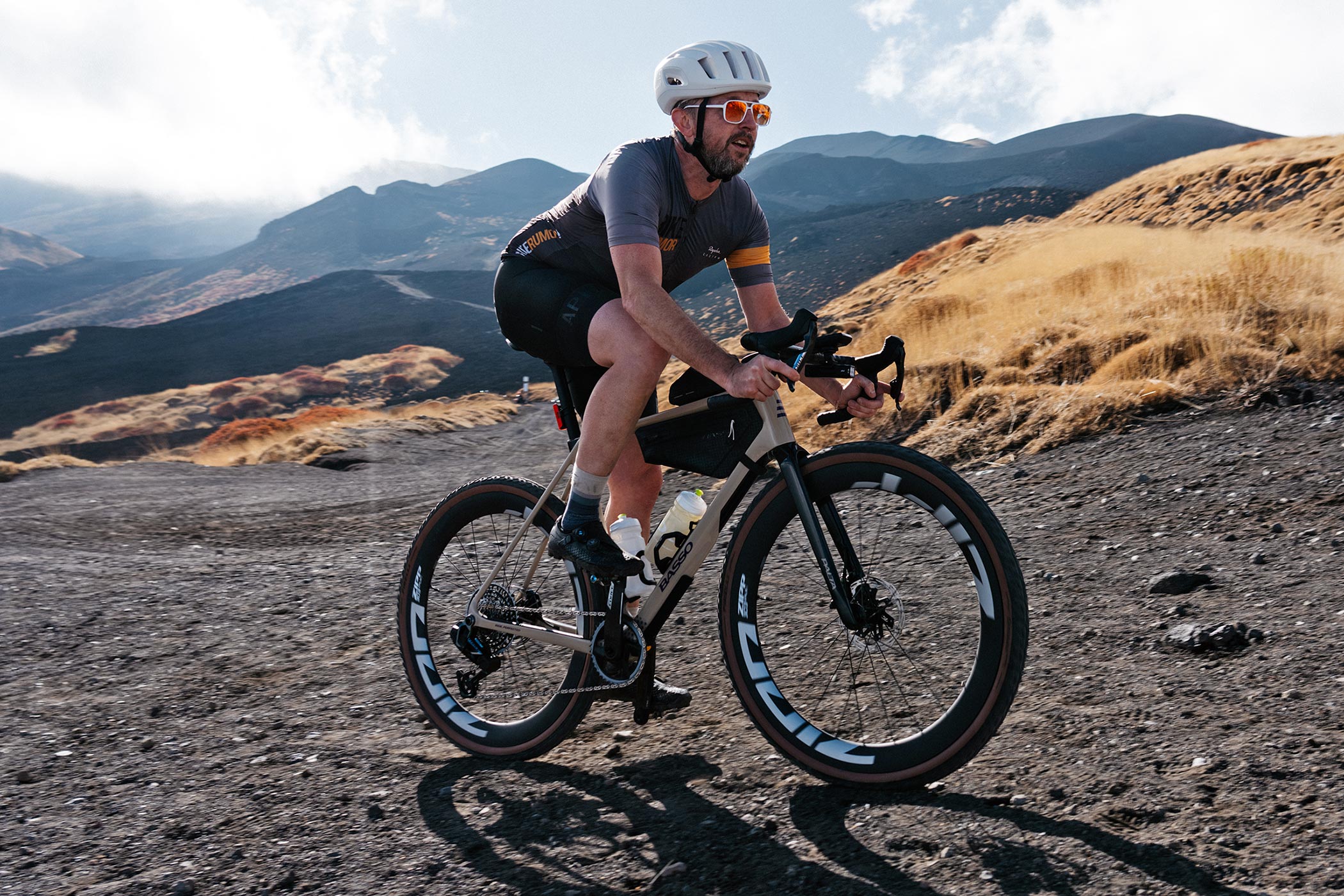2026 Basso Palta 3 all-rounder aero gravel adventure bike, made in Italy, Cory riding