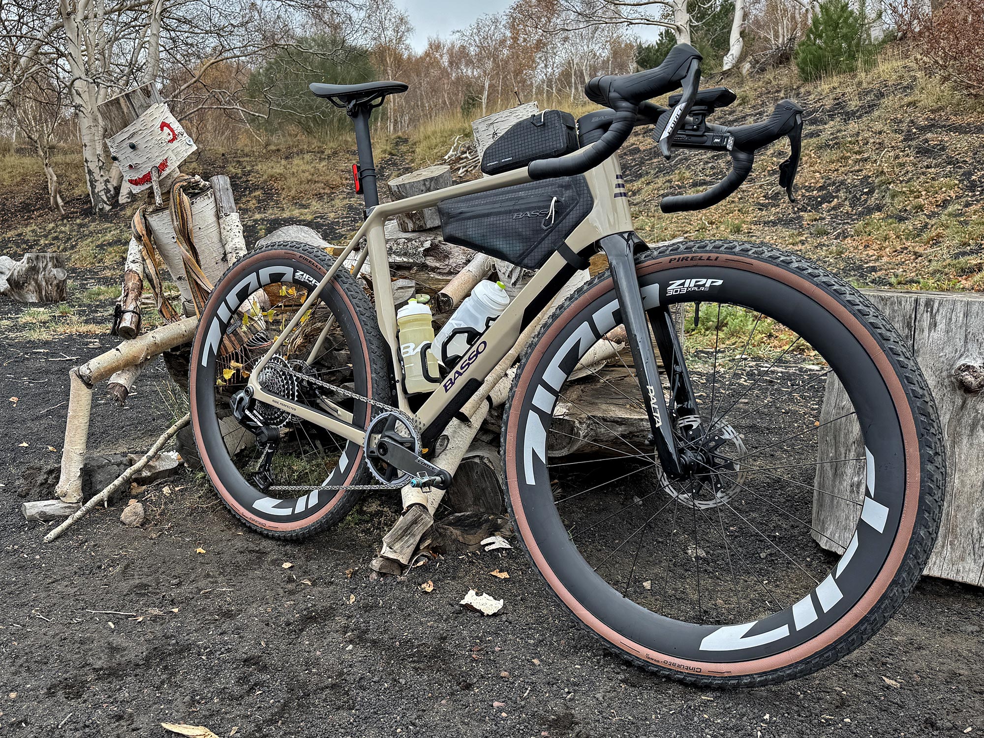 2026 Basso Palta 3 all-rounder aero gravel adventure bike, angled