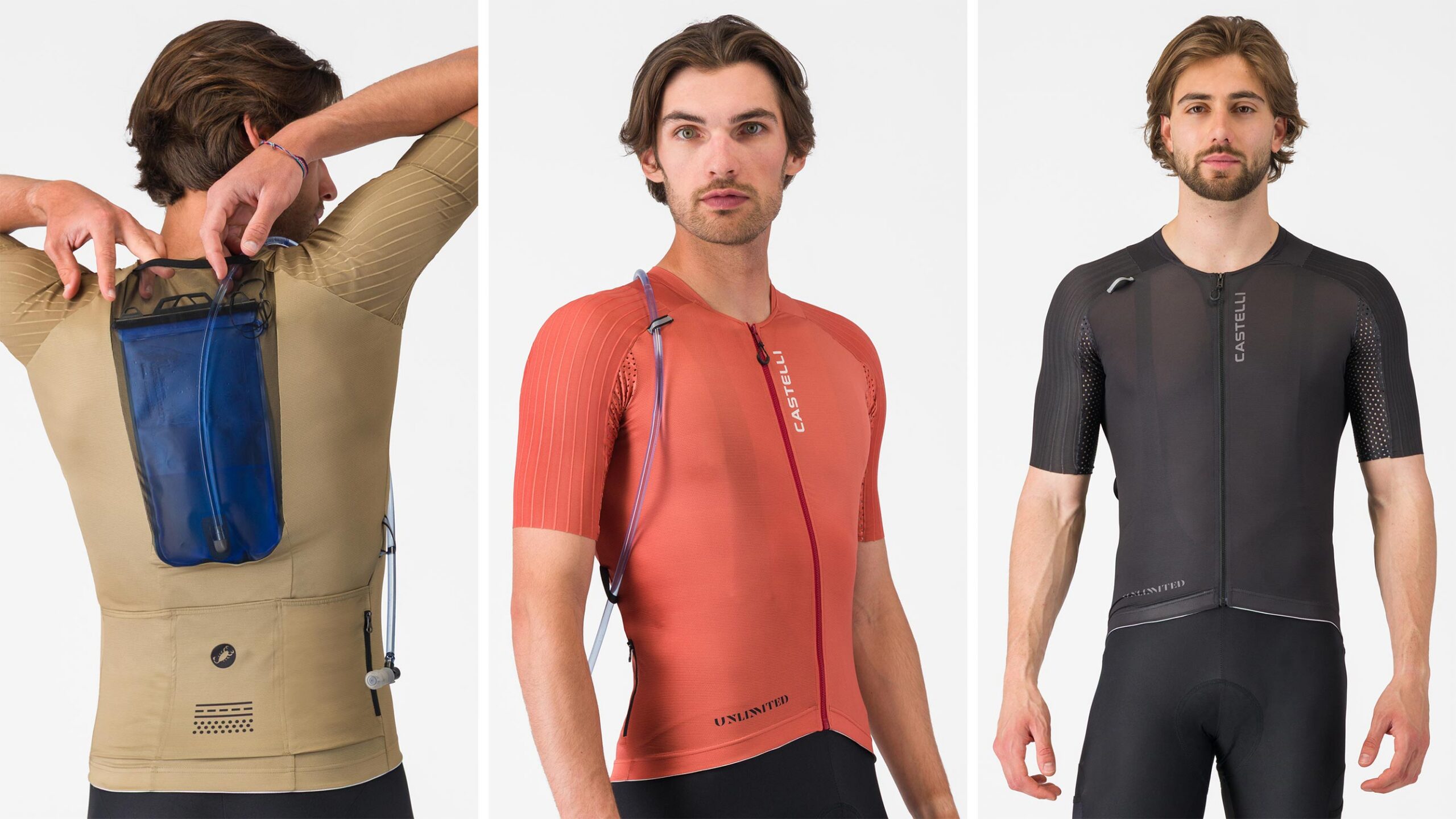 2026 Castelli Unlimited aerodynamic gravel racing Pro 2 jerseys, men's colors