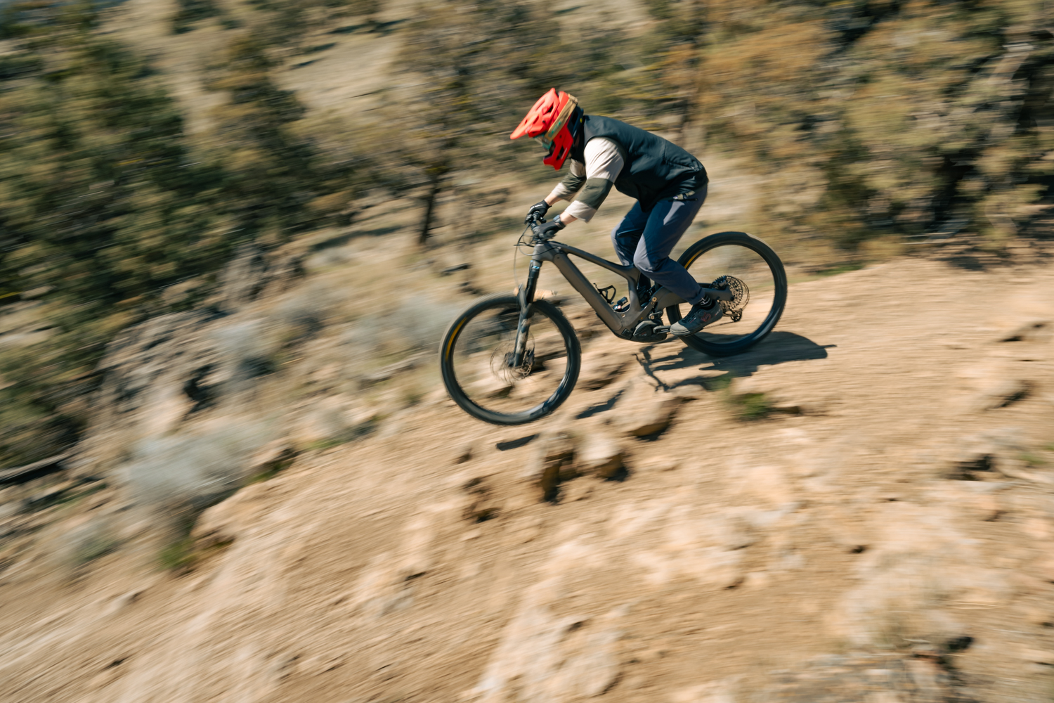 Travis riding e-bikes