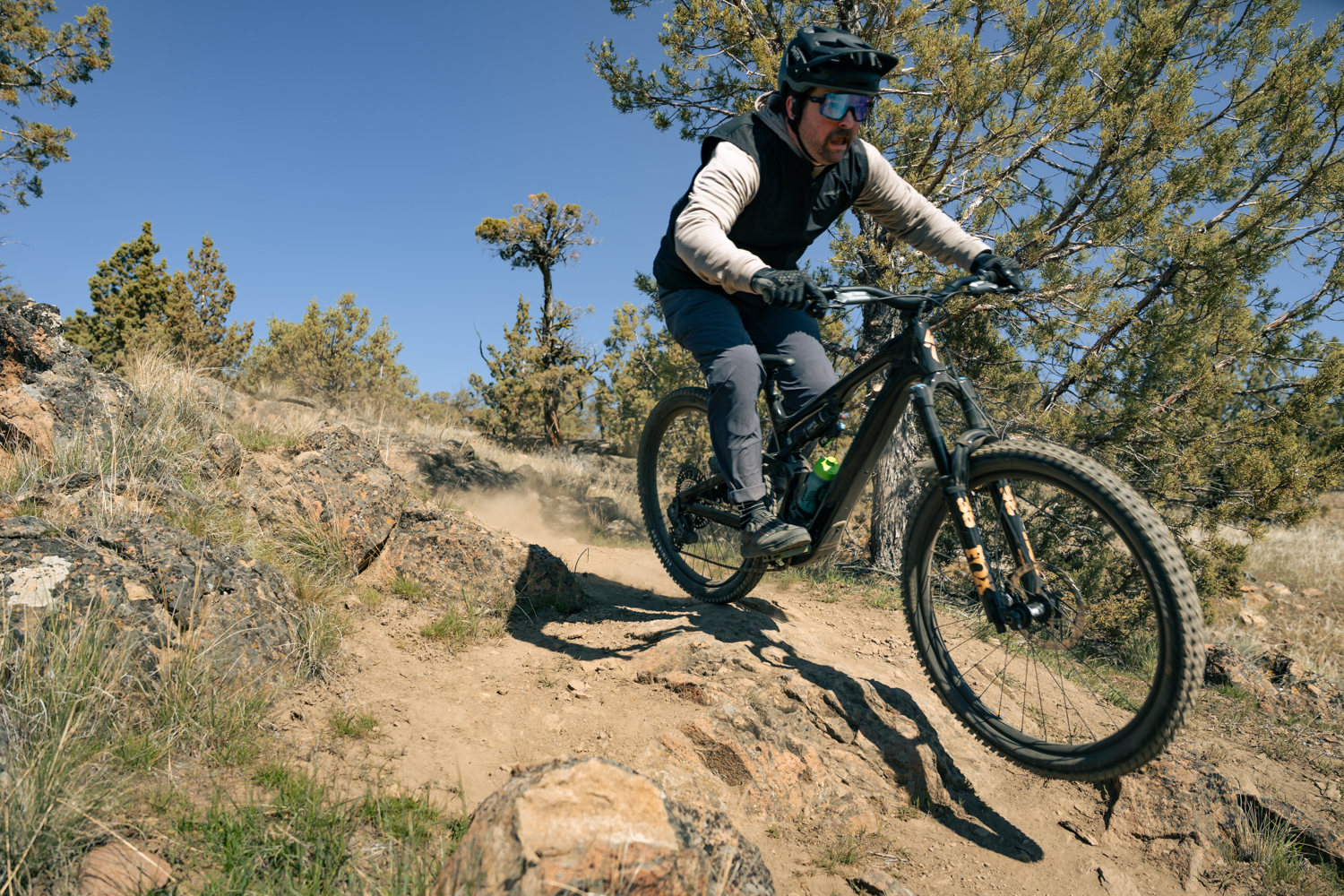 Travis riding e-bikes