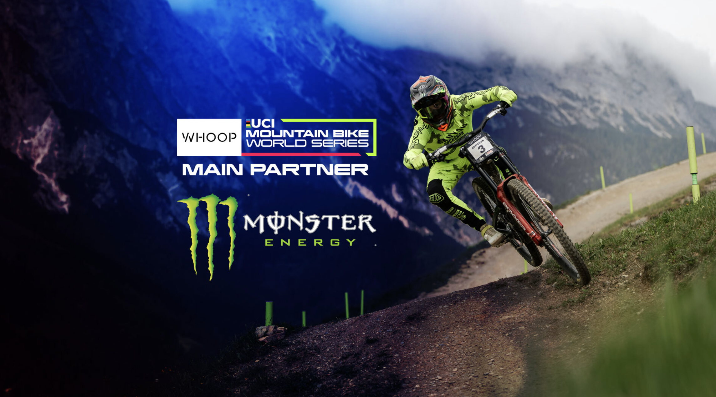 Monster Energy will be a main sponsor for the Whoop UCI Mountain Bike World Series