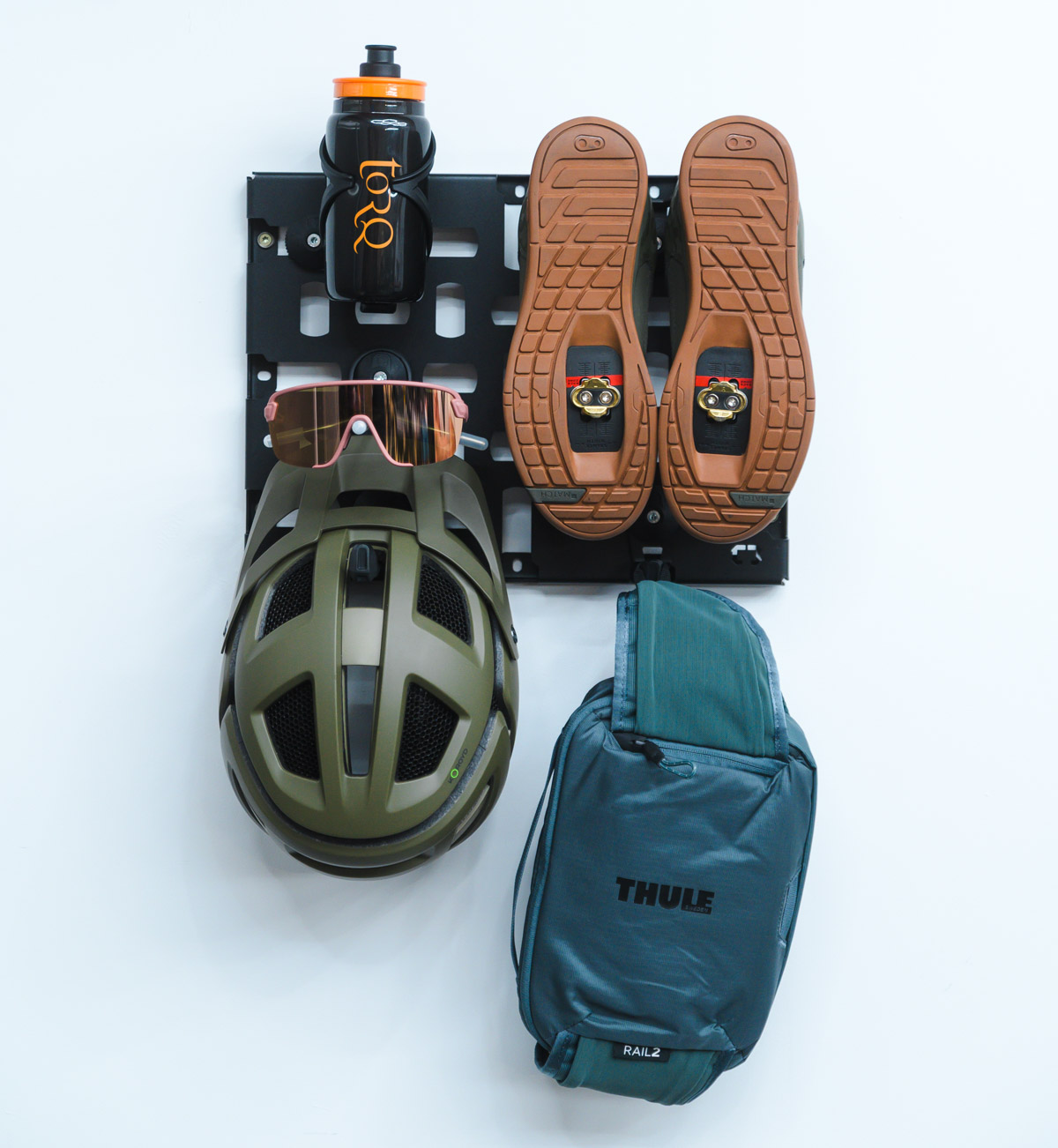 Stashed Products LodeStar rack system, board with gear