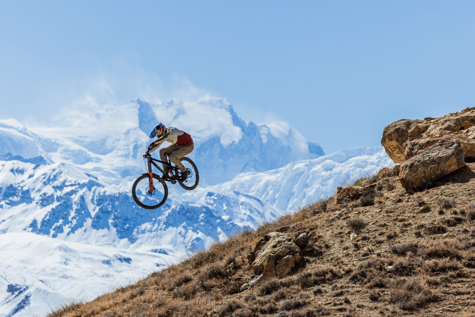 Shooting for Gee Atherton's 'Ridgeline Nepal'.