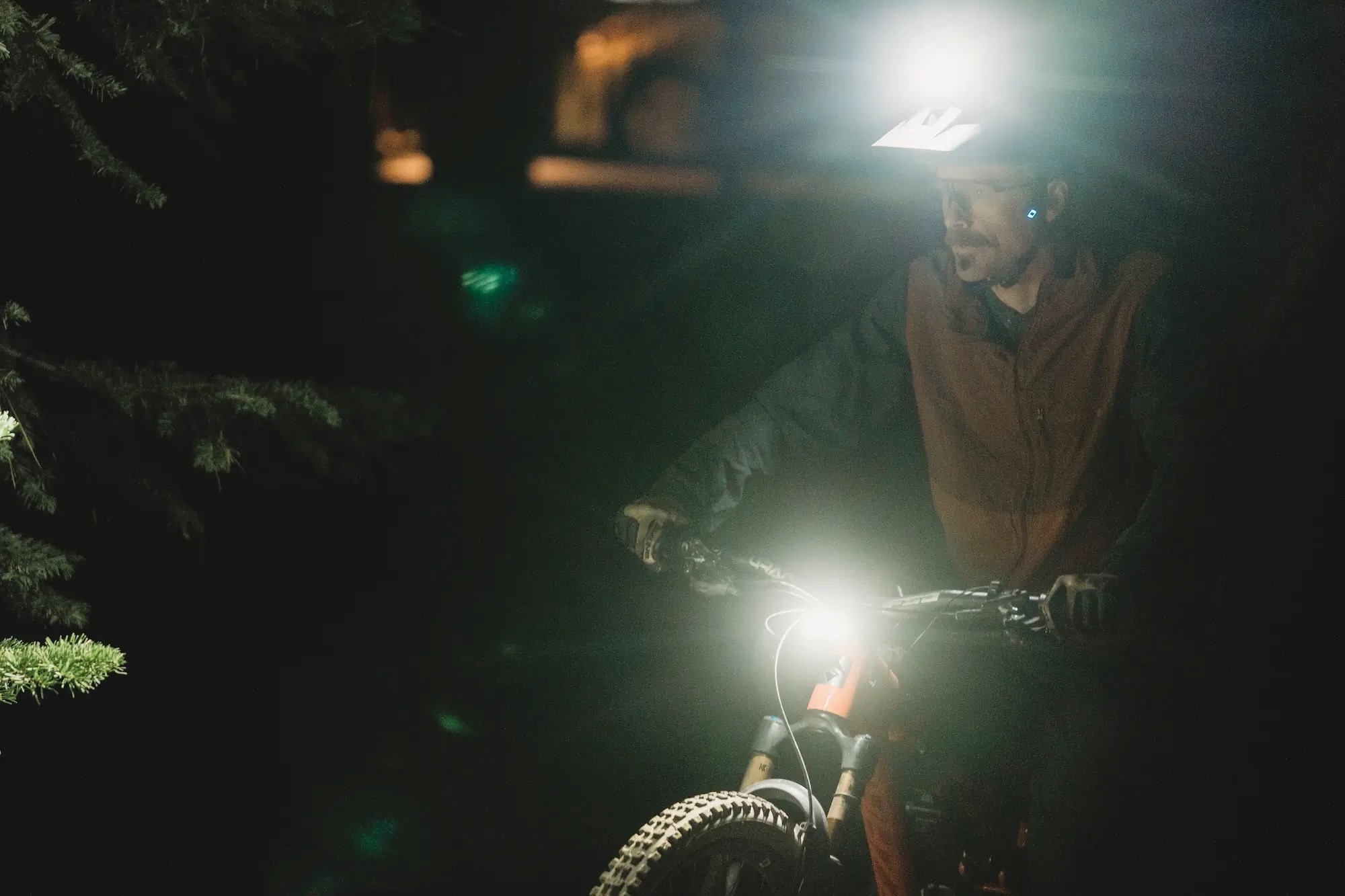 testing the Knog Blinder X mountain bike lights