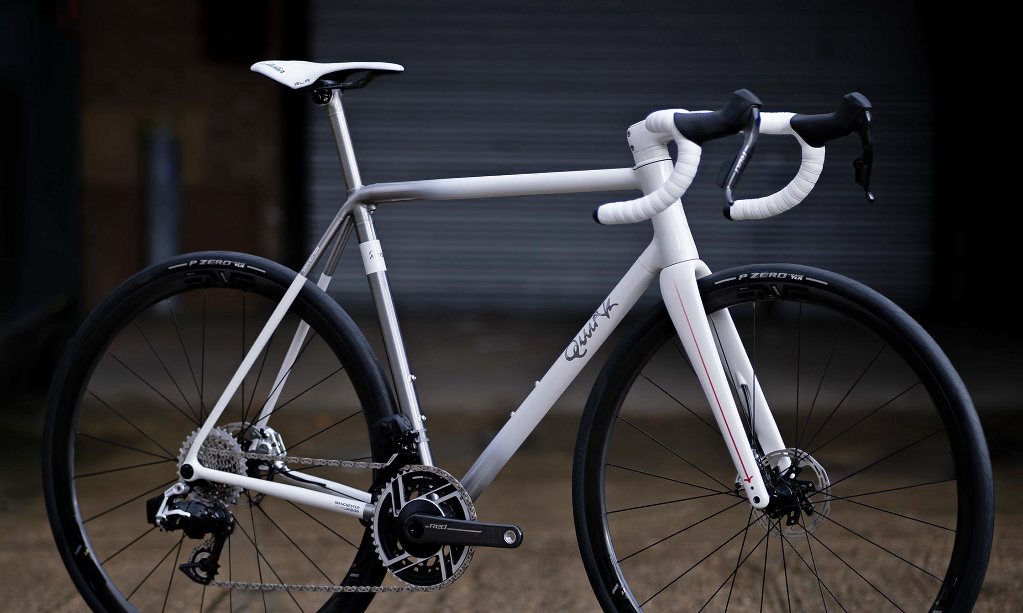 Quick Cycles ultra-limited M2L Collectors Edition custom titanium Durmitor road bike, angled