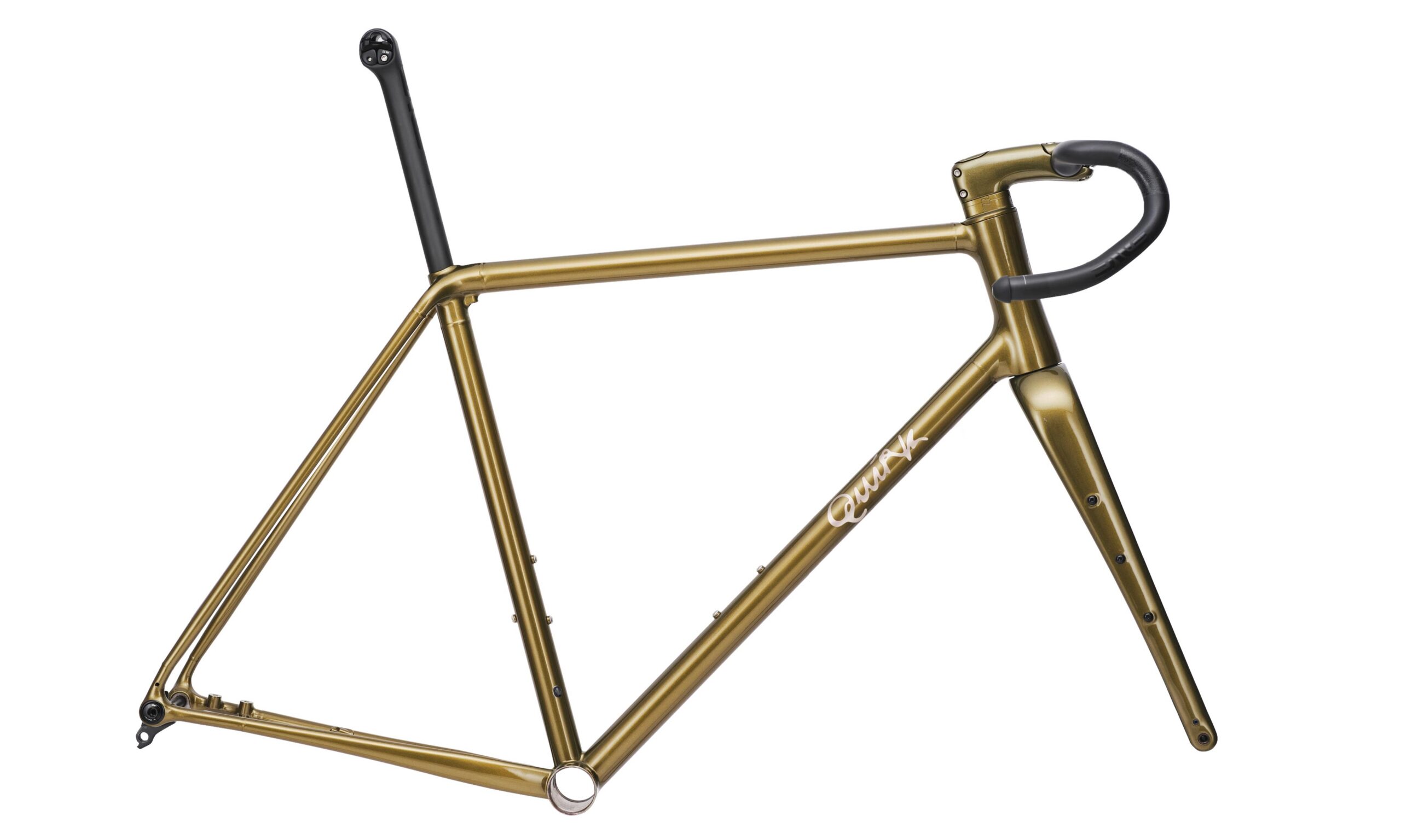 Quirk shift to premium boutique stock-sized steel production bikes: Kegety gravel frame kit