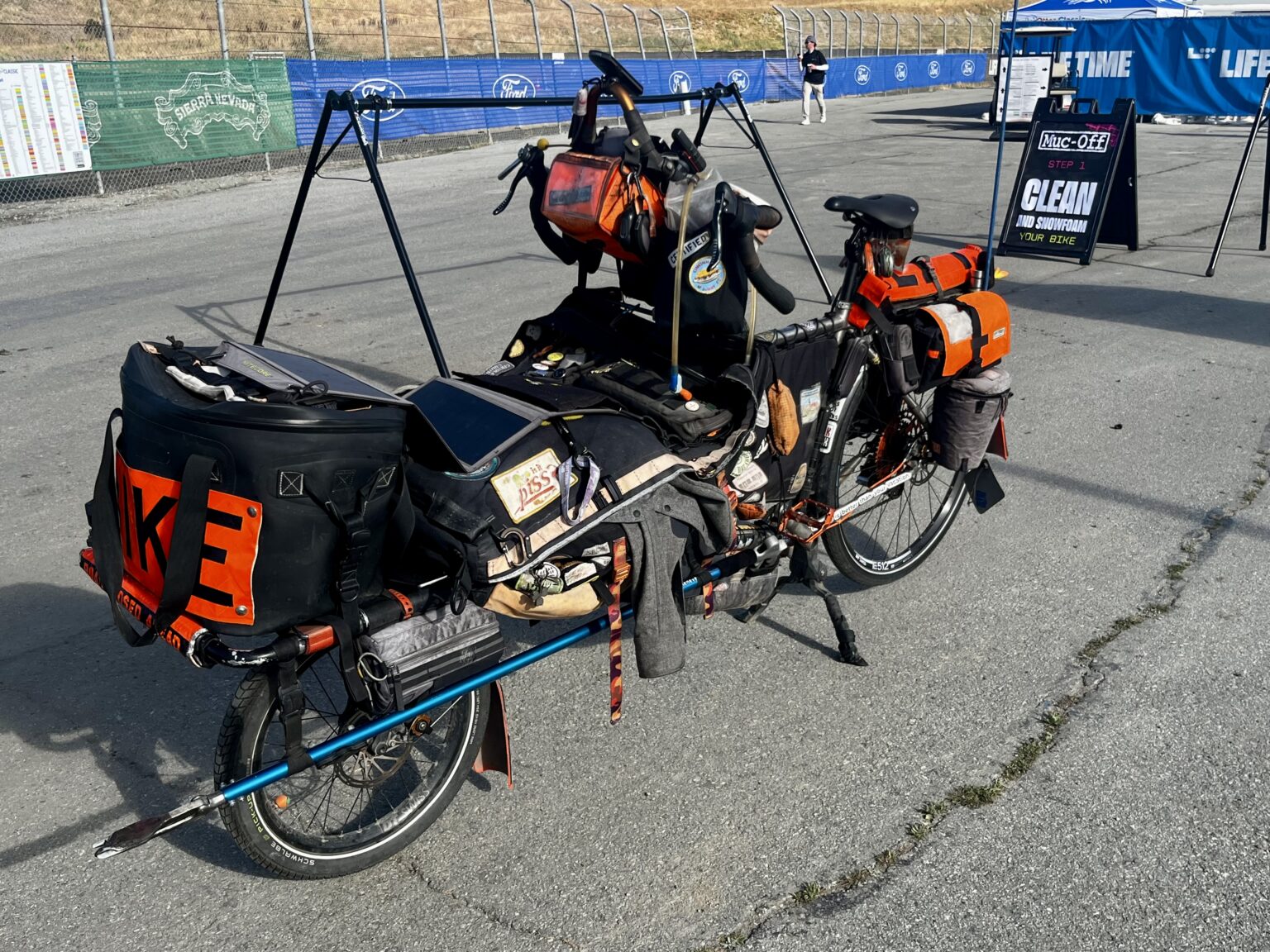 Erik has lived out of/off of his bike for the last three years. This is his 3rd Sea Otter