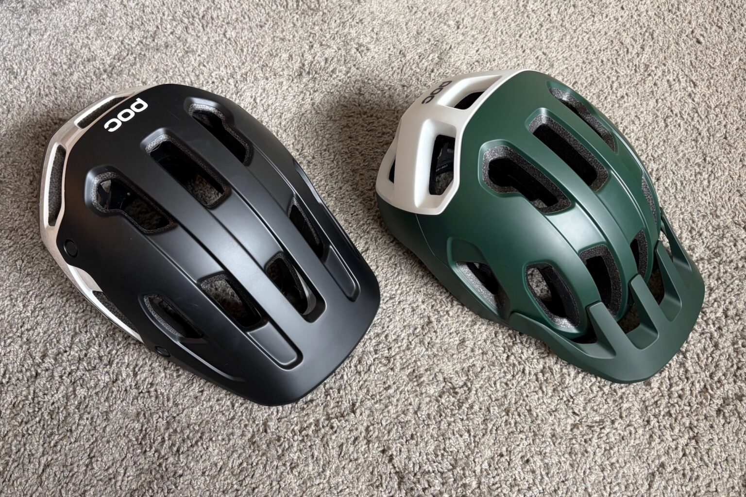the POC Cularis Pure and the POC Cularis viewed from the side for comparison