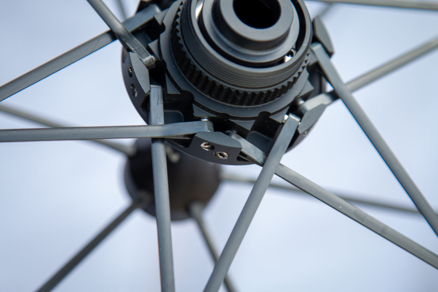 Partington R-Series Carbon Spoke hub detail
