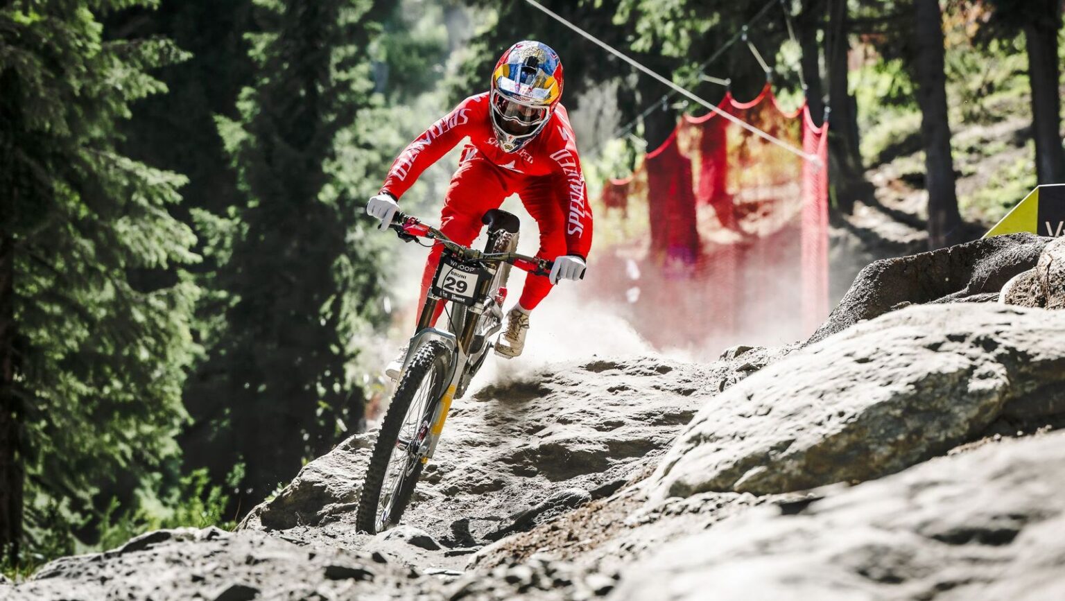 Loic Bruni racing the New Specialized S-Works Demo 11