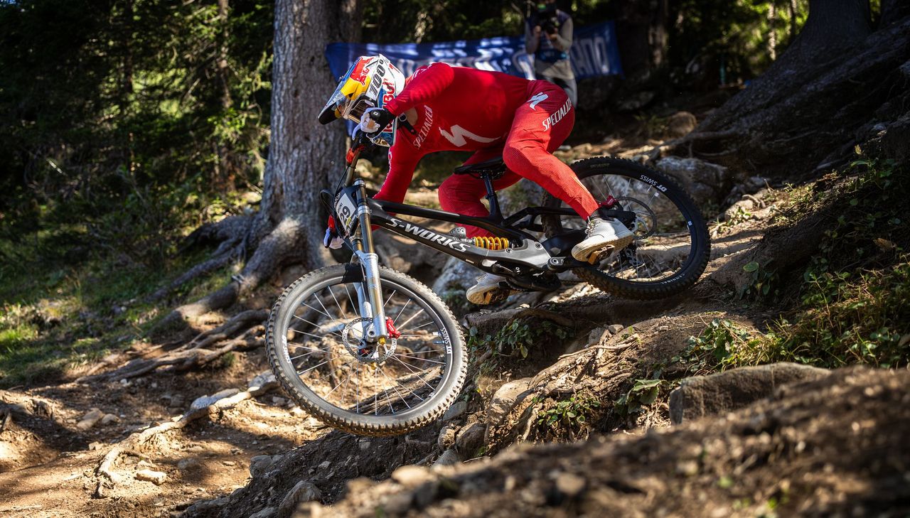 Loic Bruni racing the New Specialized S-Works Demo 11