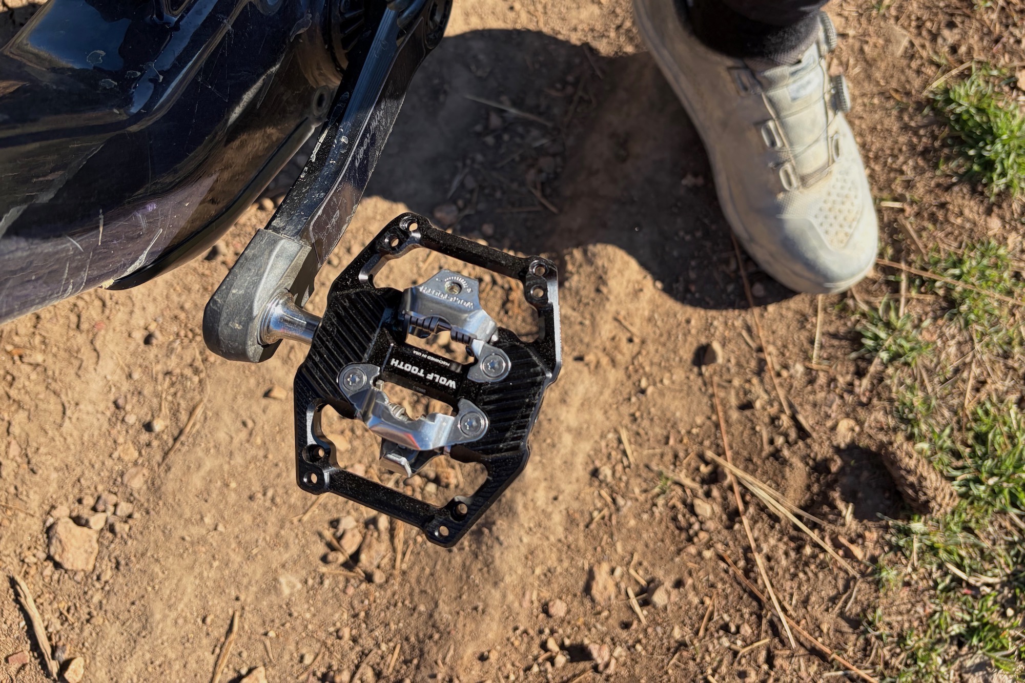 a fresh set of wolf tooth pedals out for their first ride