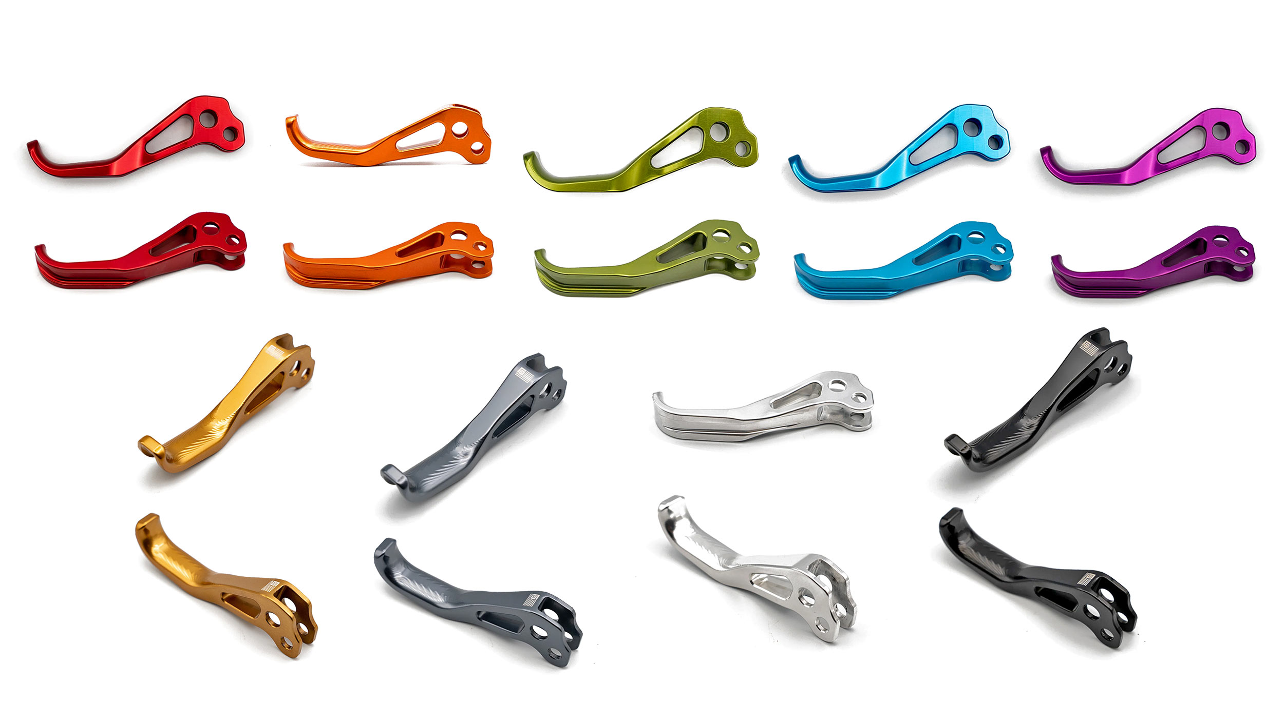 Freedom Coast CNC-machined alloy brake lever upgrade: SRAM rainbow
